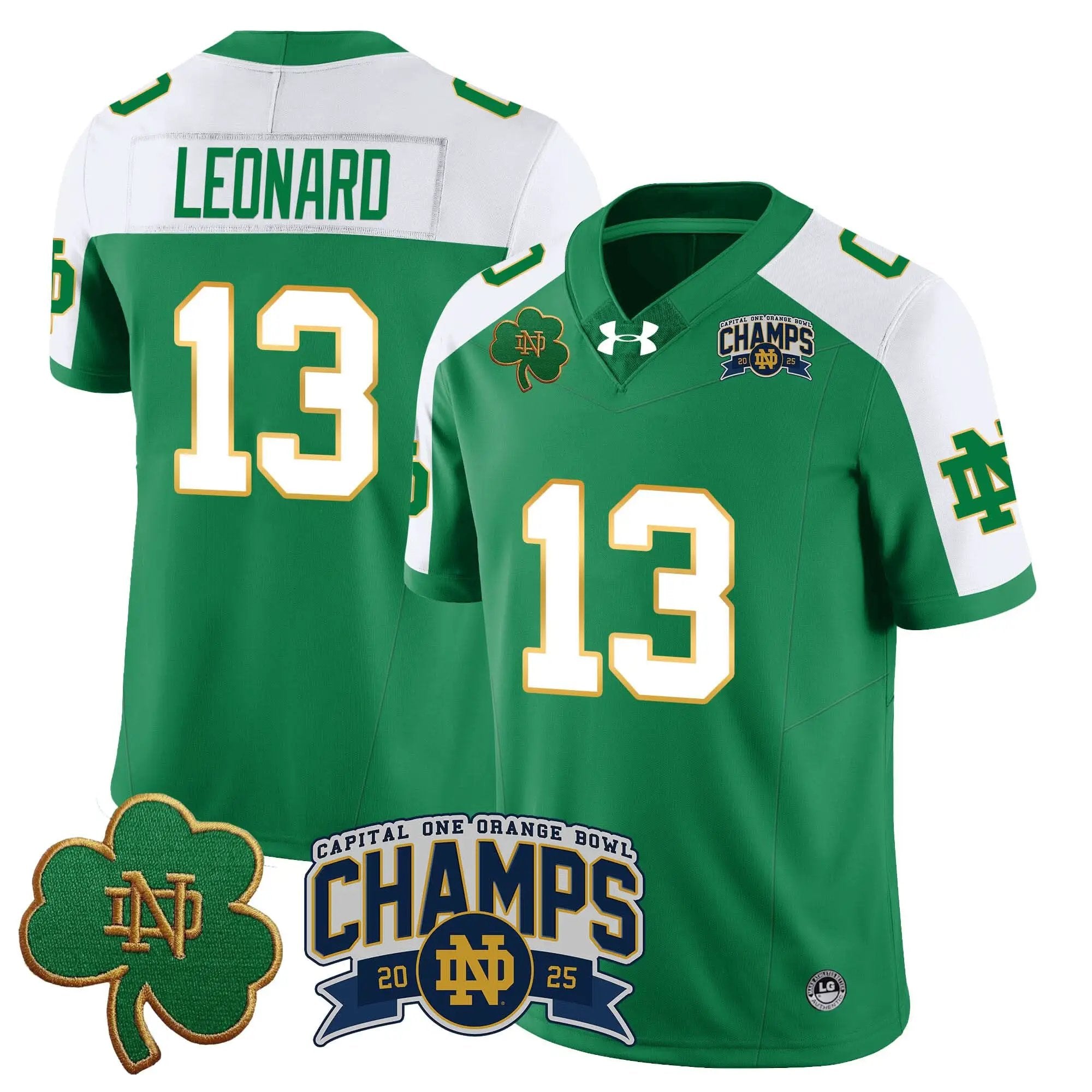 NDFI 2025 Orange Bowl Champions Jersey N6 by Notre Dame Fighting Irish