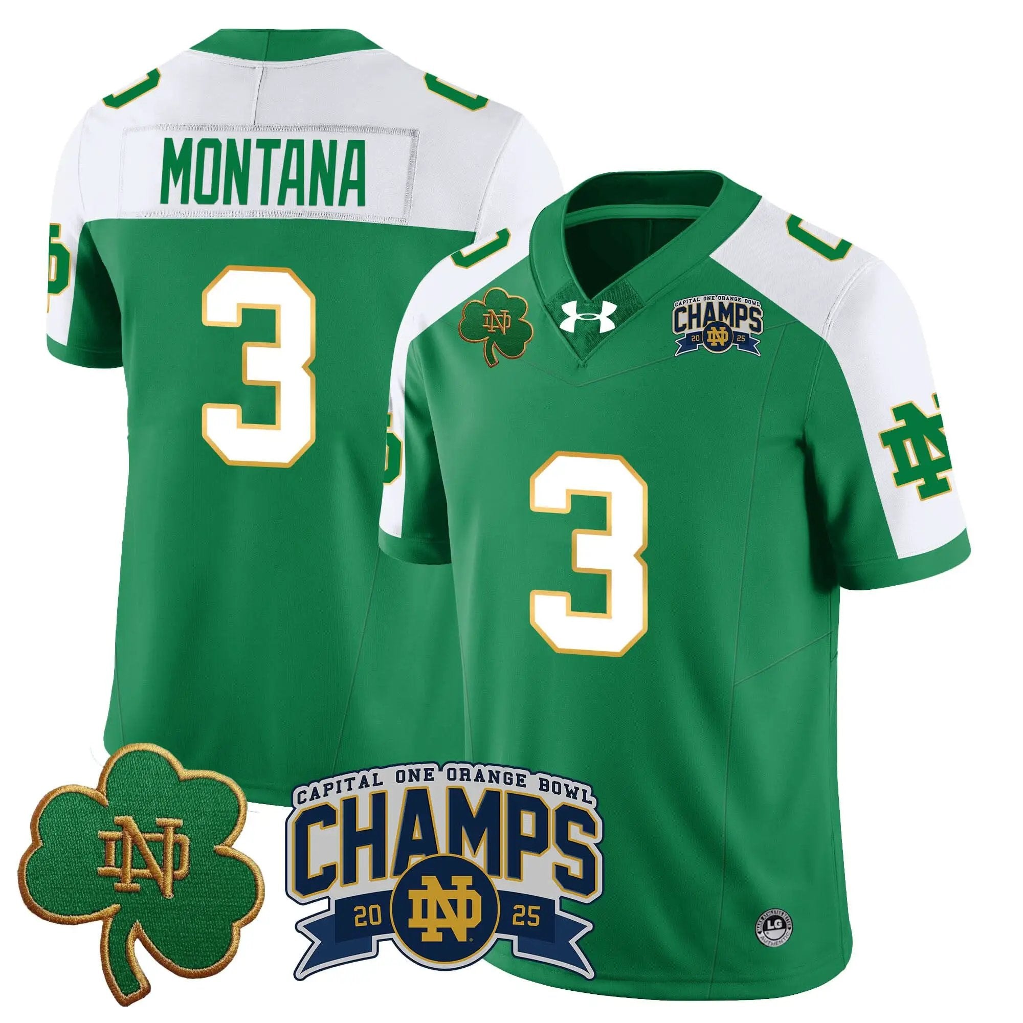 NDFI 2025 Orange Bowl Champions Jersey N6 by Notre Dame Fighting Irish