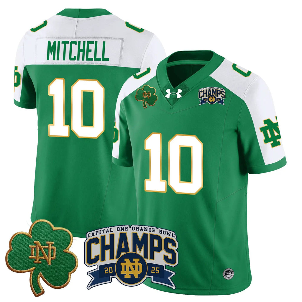 NDFI 2025 Orange Bowl Champions Jersey N6 by Notre Dame Fighting Irish