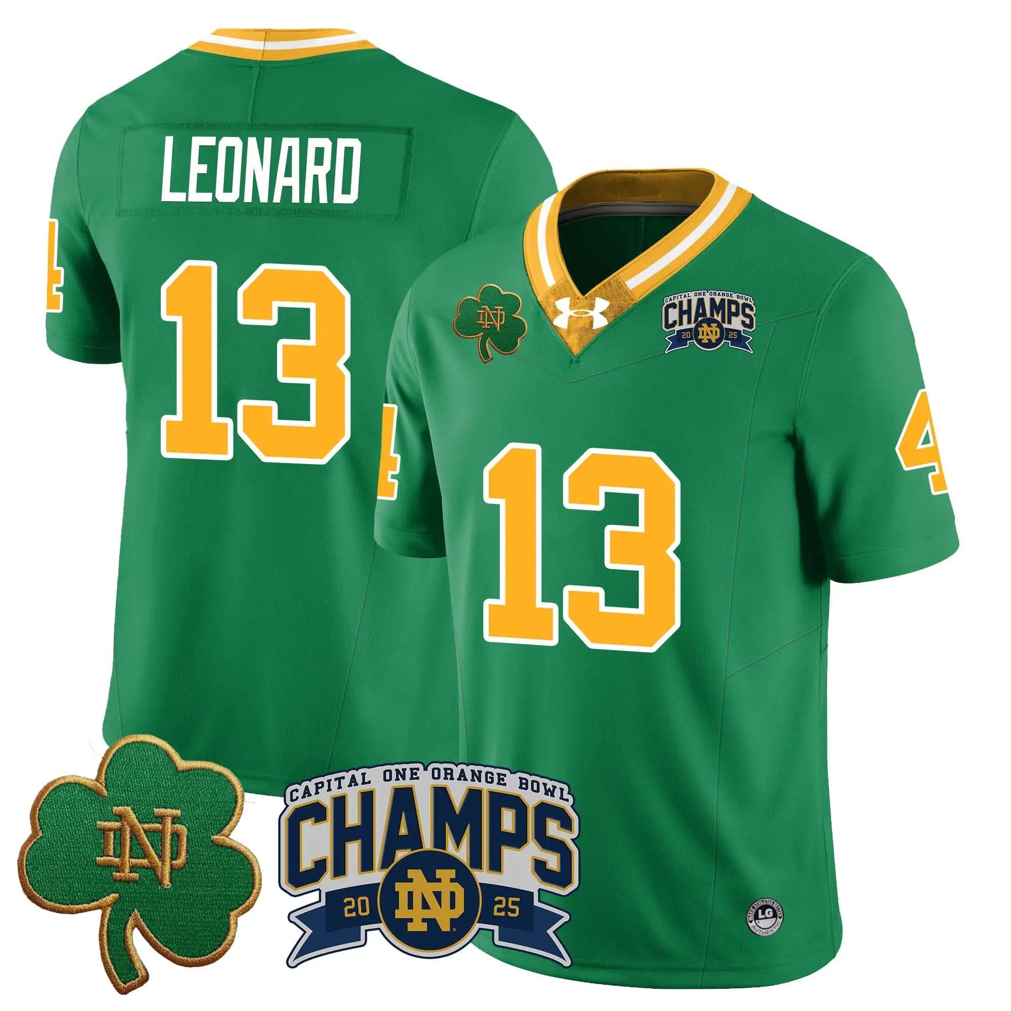 NDFI 2025 Orange Bowl Champions Jersey N6 by Notre Dame Fighting Irish