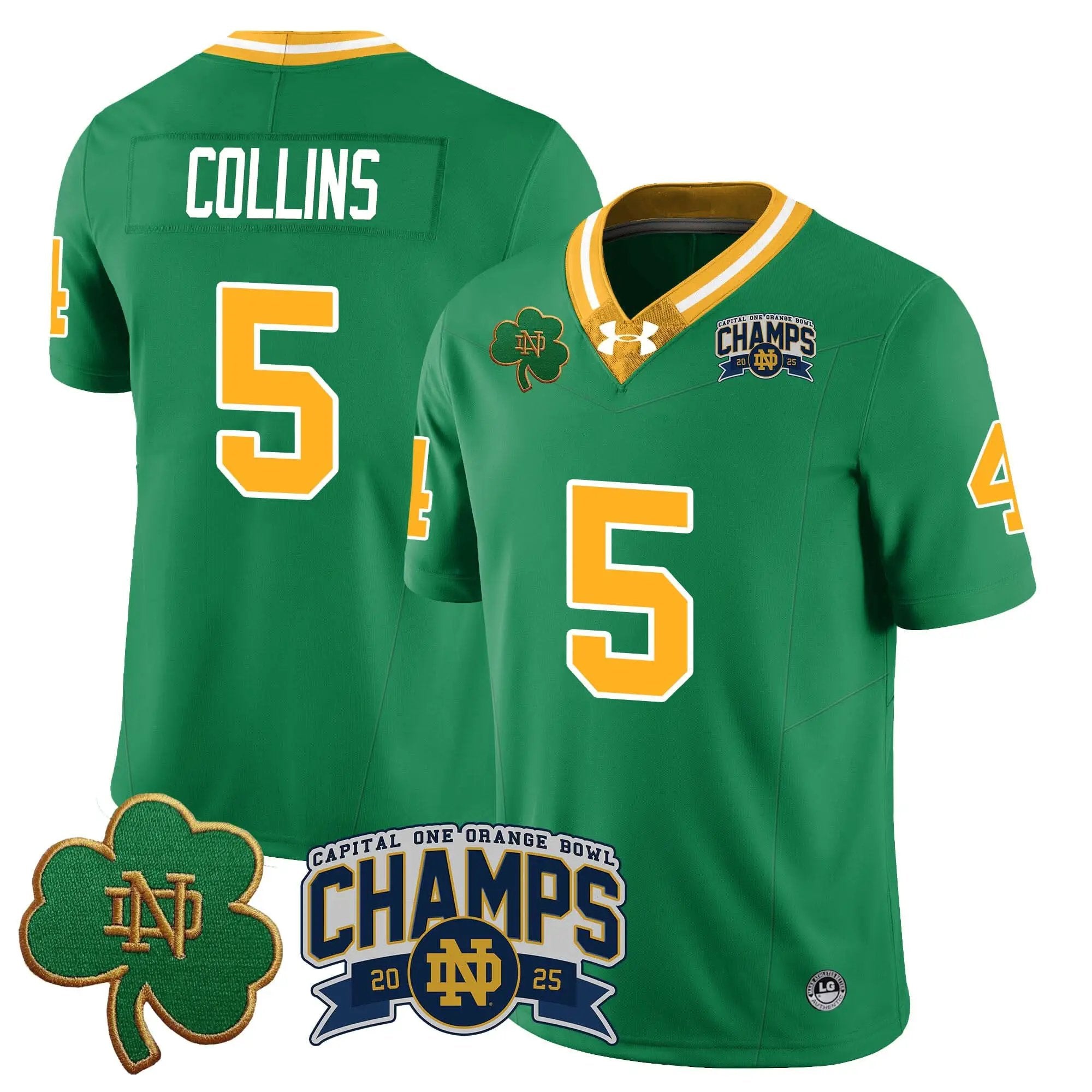 NDFI 2025 Orange Bowl Champions Jersey N6 by Notre Dame Fighting Irish