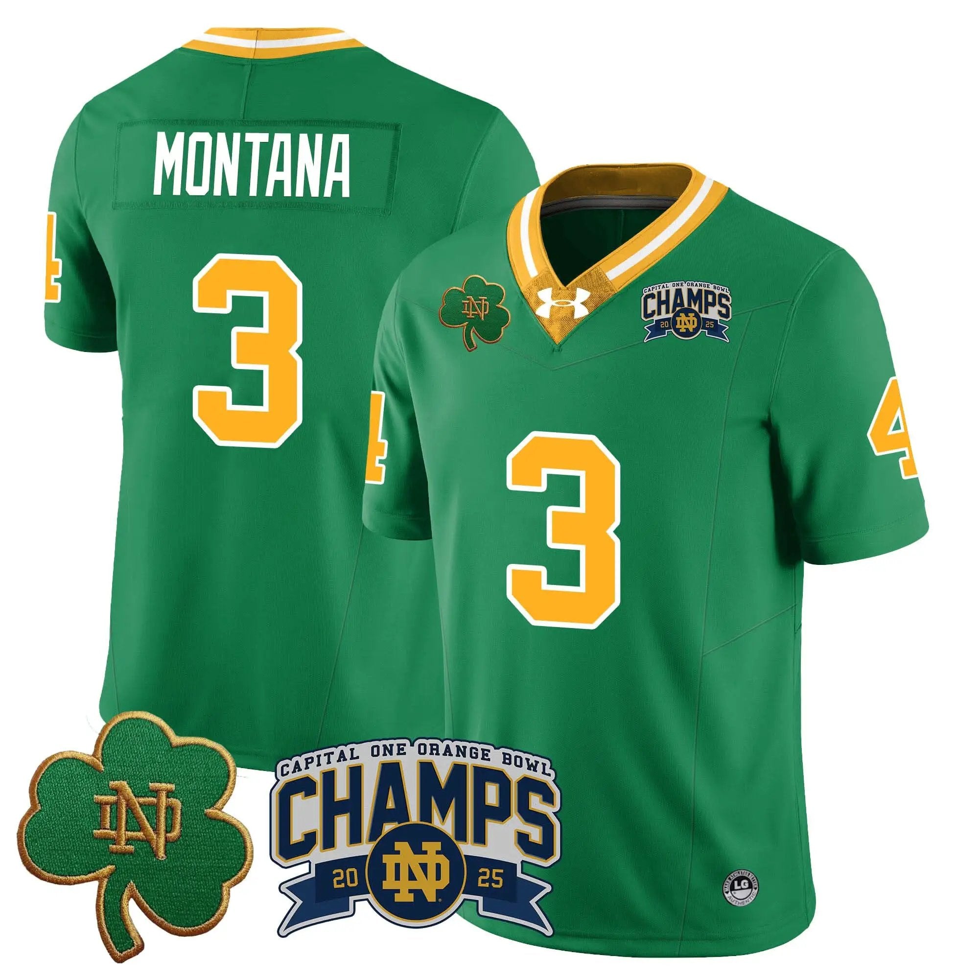 NDFI 2025 Orange Bowl Champions Jersey N6 by Notre Dame Fighting Irish