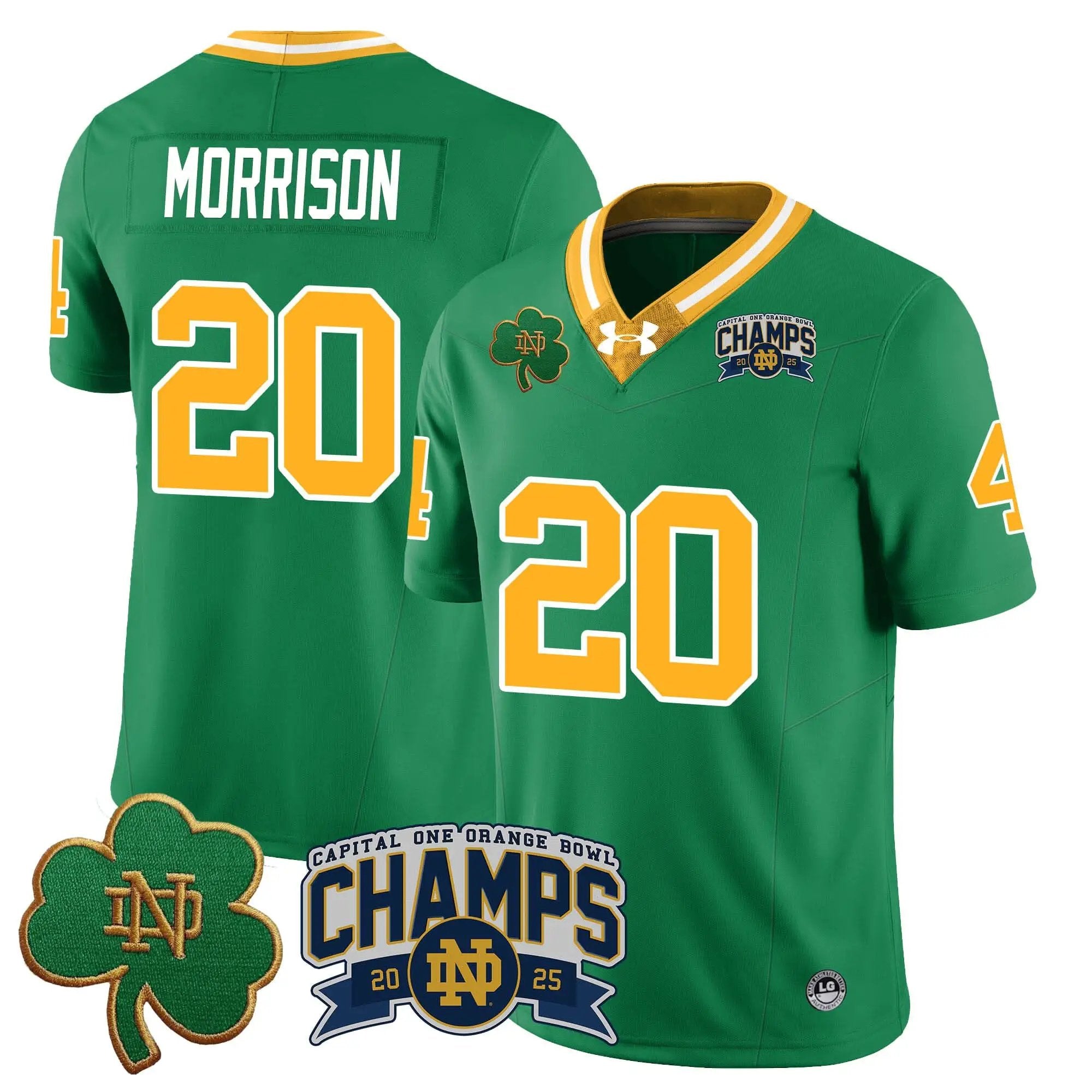 NDFI 2025 Orange Bowl Champions Jersey N6 by Notre Dame Fighting Irish