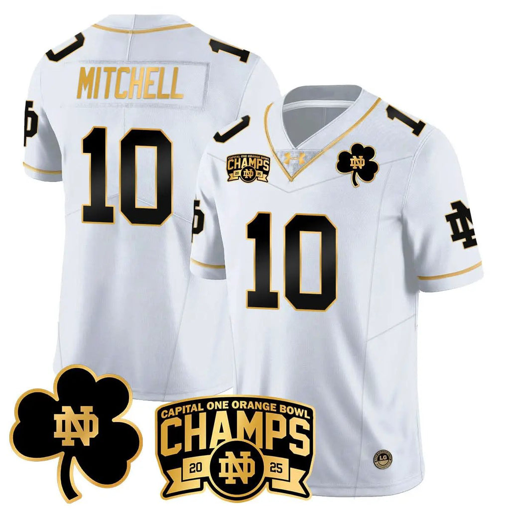 NDFI 2025 Orange Bowl Champions Jersey N6 by Notre Dame Fighting Irish
