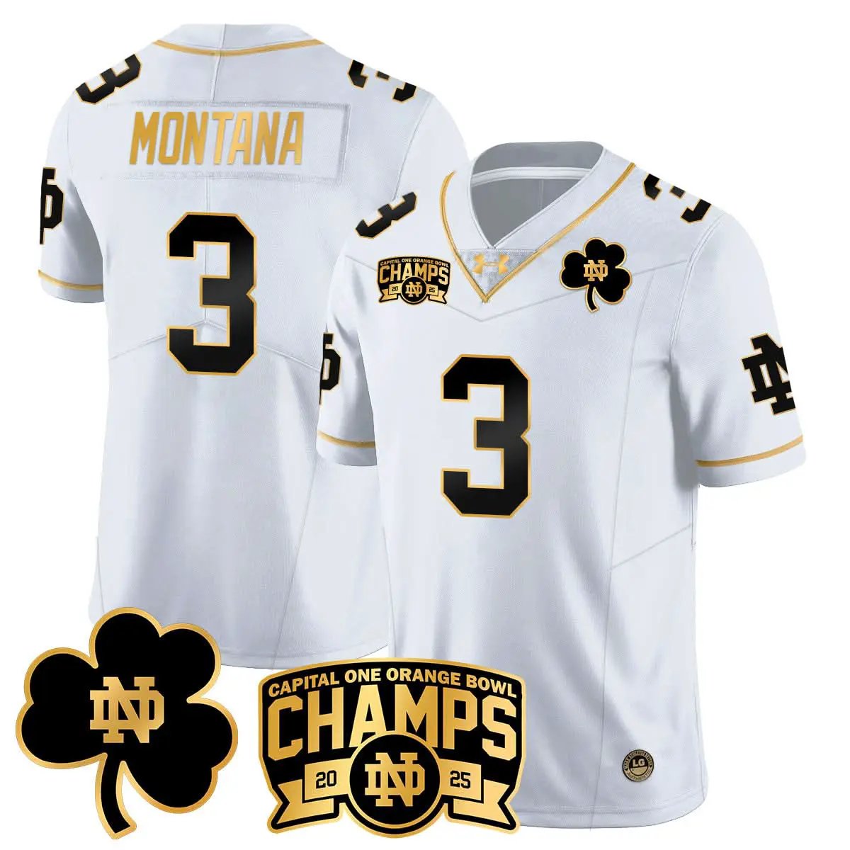 NDFI 2025 Orange Bowl Champions Jersey N6 by Notre Dame Fighting Irish