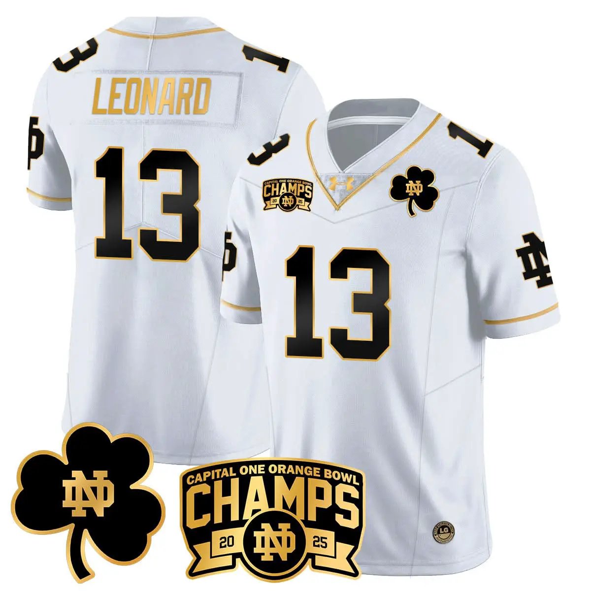 NDFI 2025 Orange Bowl Champions Jersey N6 by Notre Dame Fighting Irish