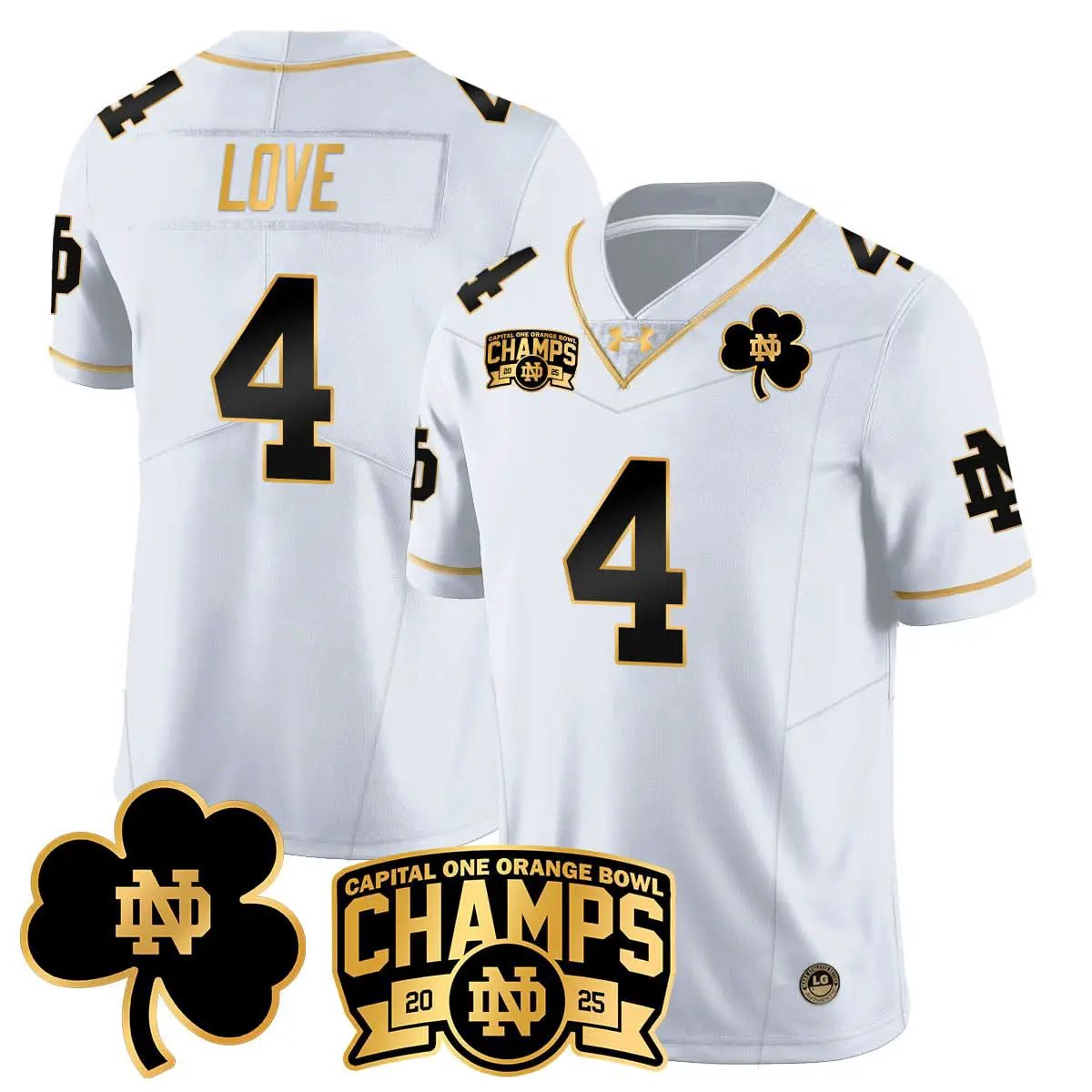 NDFI 2025 Orange Bowl Champions Jersey N6 by Notre Dame Fighting Irish