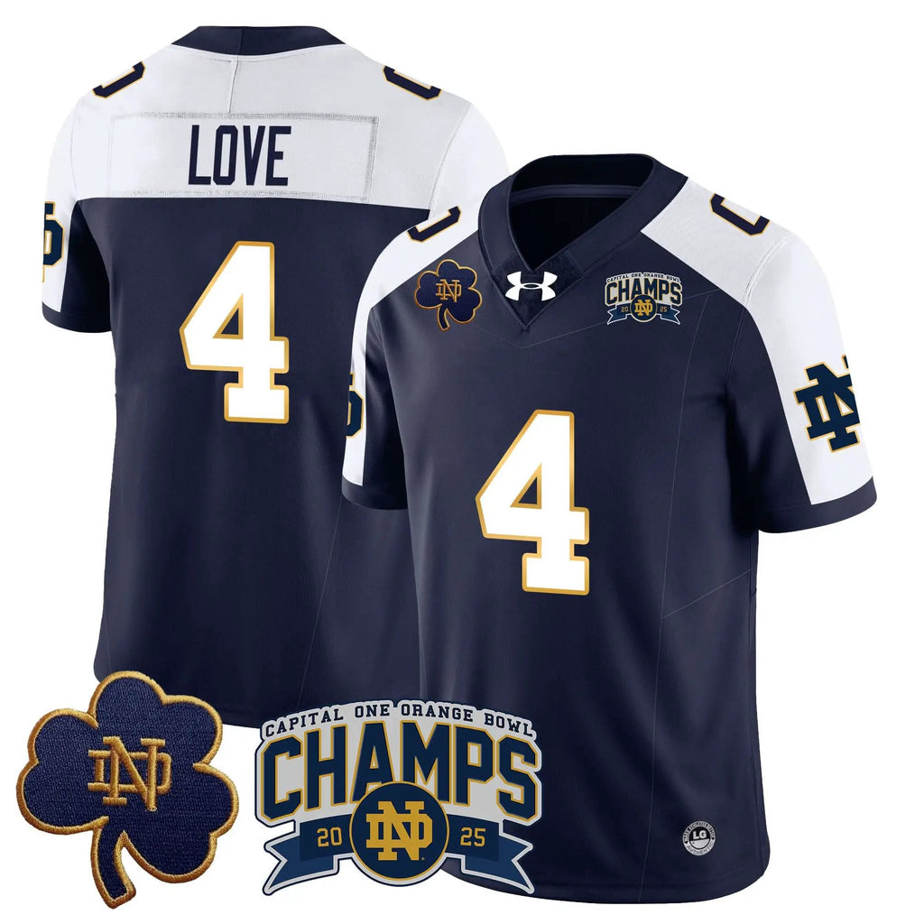 NDFI 2025 Orange Bowl Champions Jersey N6 by Notre Dame Fighting Irish