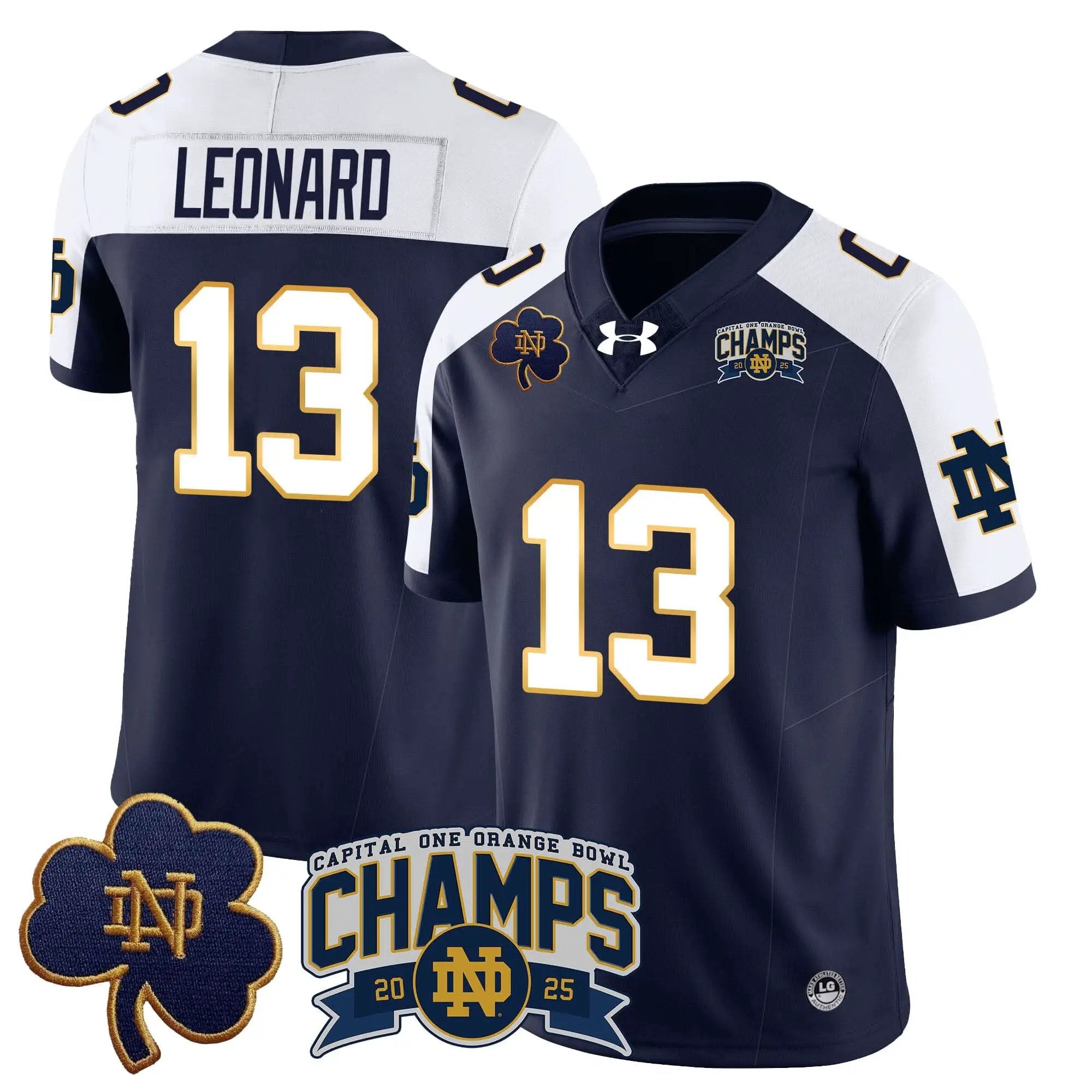 NDFI 2025 Orange Bowl Champions Jersey N6 by Notre Dame Fighting Irish