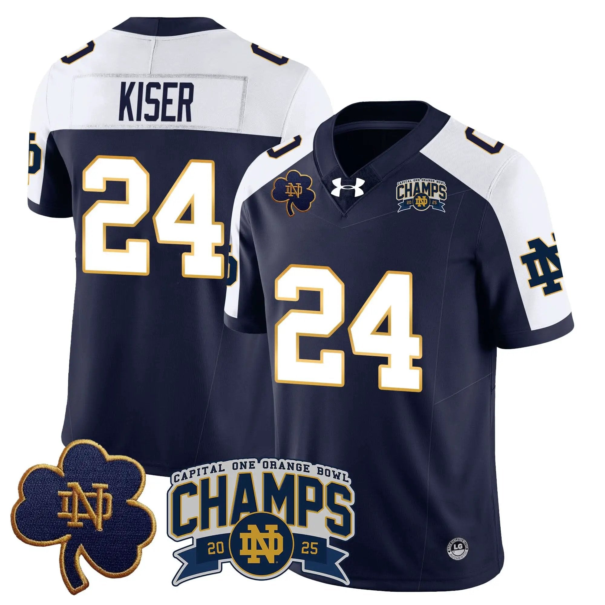 NDFI 2025 Orange Bowl Champions Jersey N6 by Notre Dame Fighting Irish