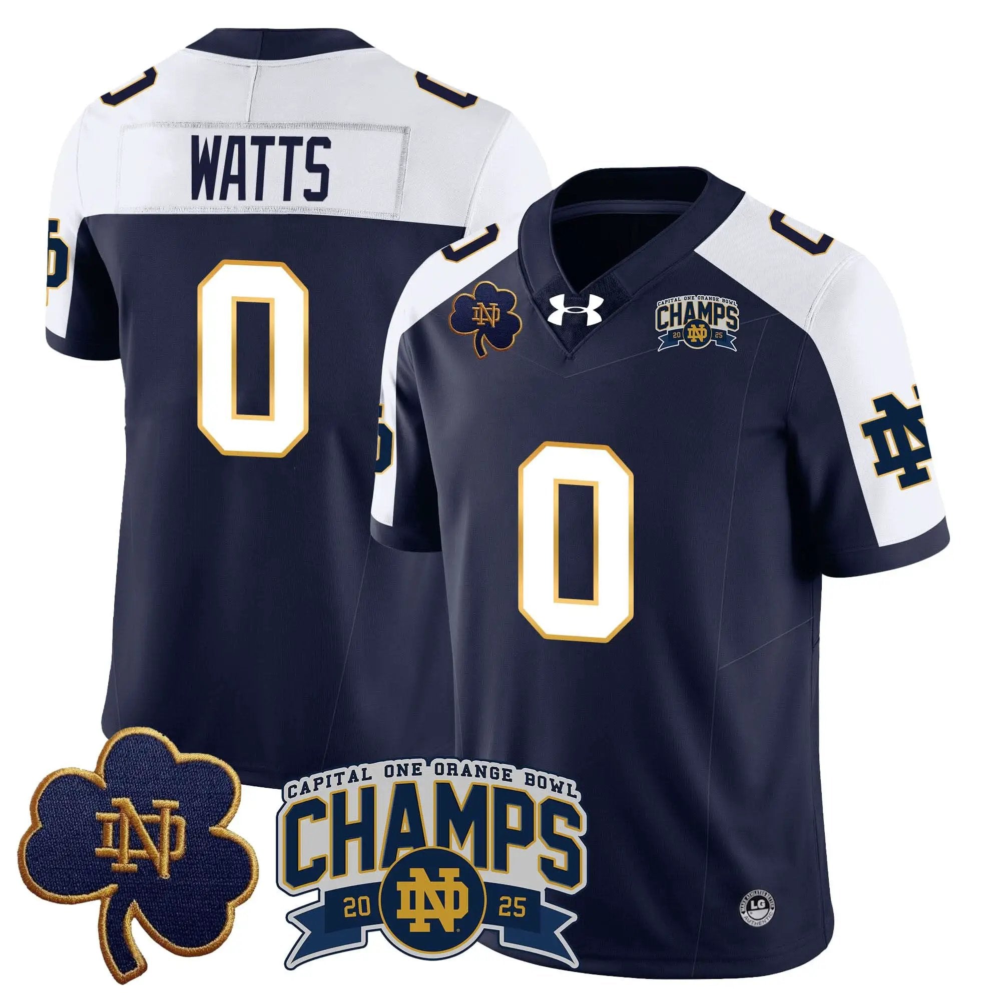NDFI 2025 Orange Bowl Champions Jersey N6 by Notre Dame Fighting Irish