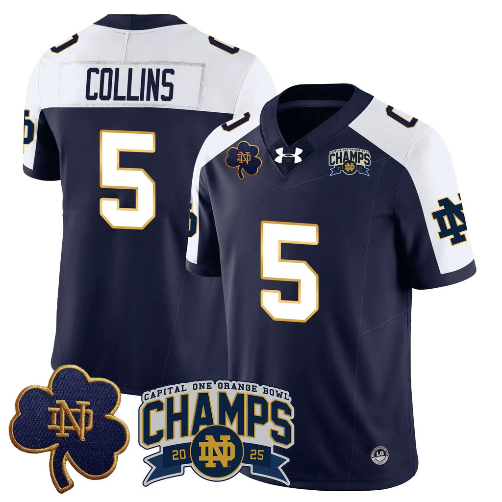NDFI 2025 Orange Bowl Champions Jersey N6 by Notre Dame Fighting Irish