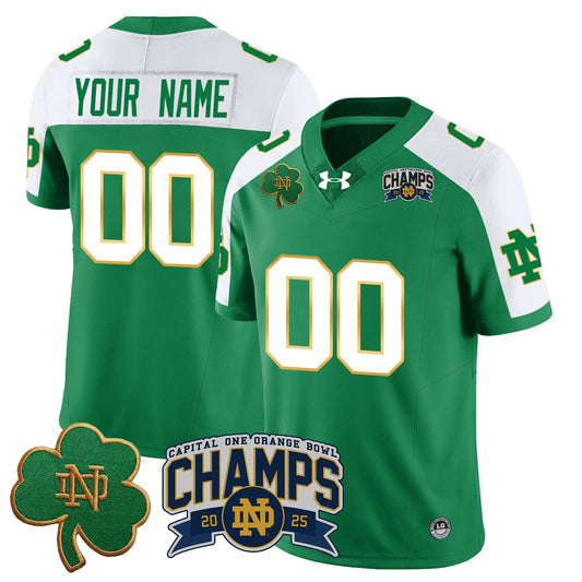 Custom NDFI 2025 Orange Bowl Champions Jersey N6 by Notre Dame Fighting Irish