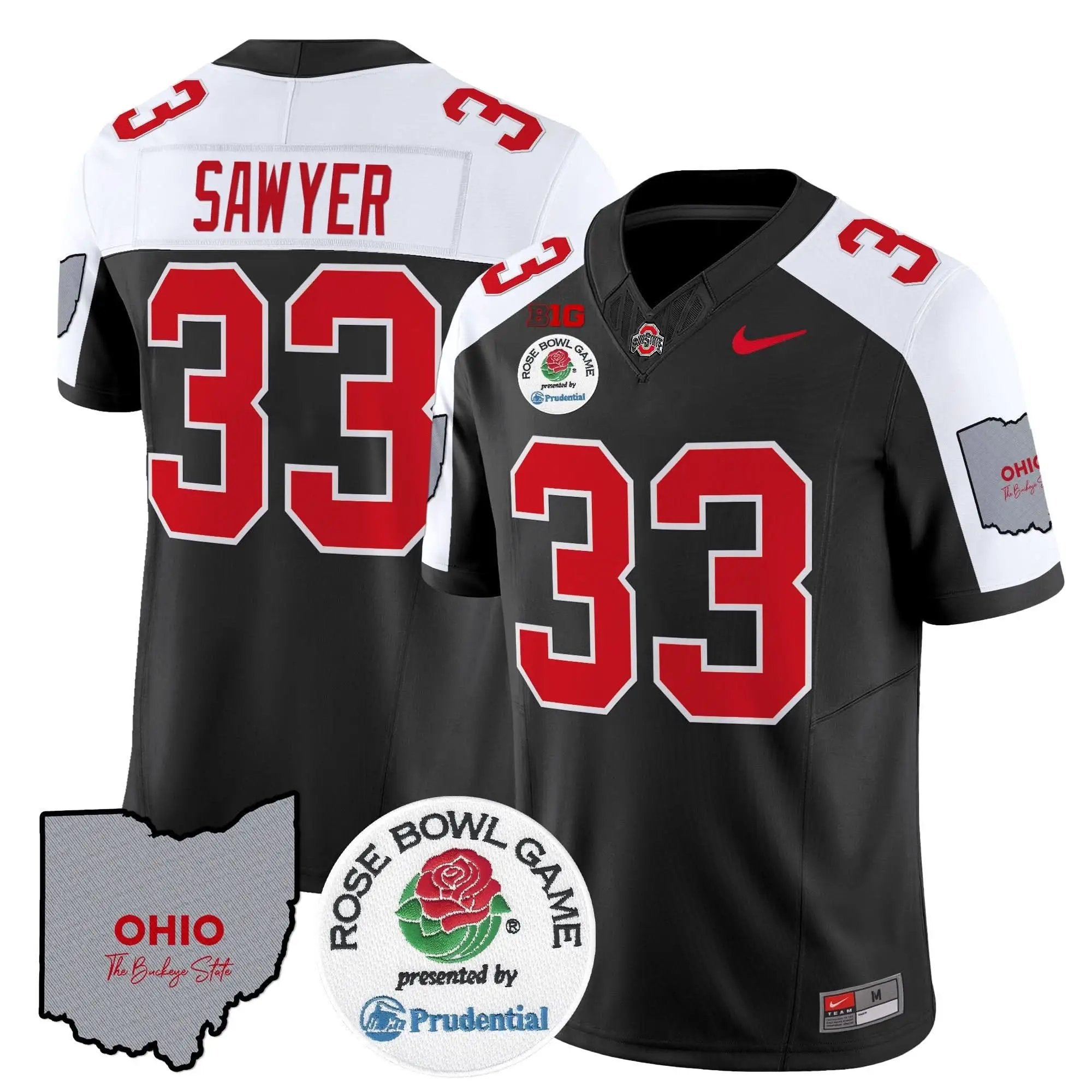 OSB Rose Bowl Vapor Limited Jersey V2 by Ohio State Buckeyes