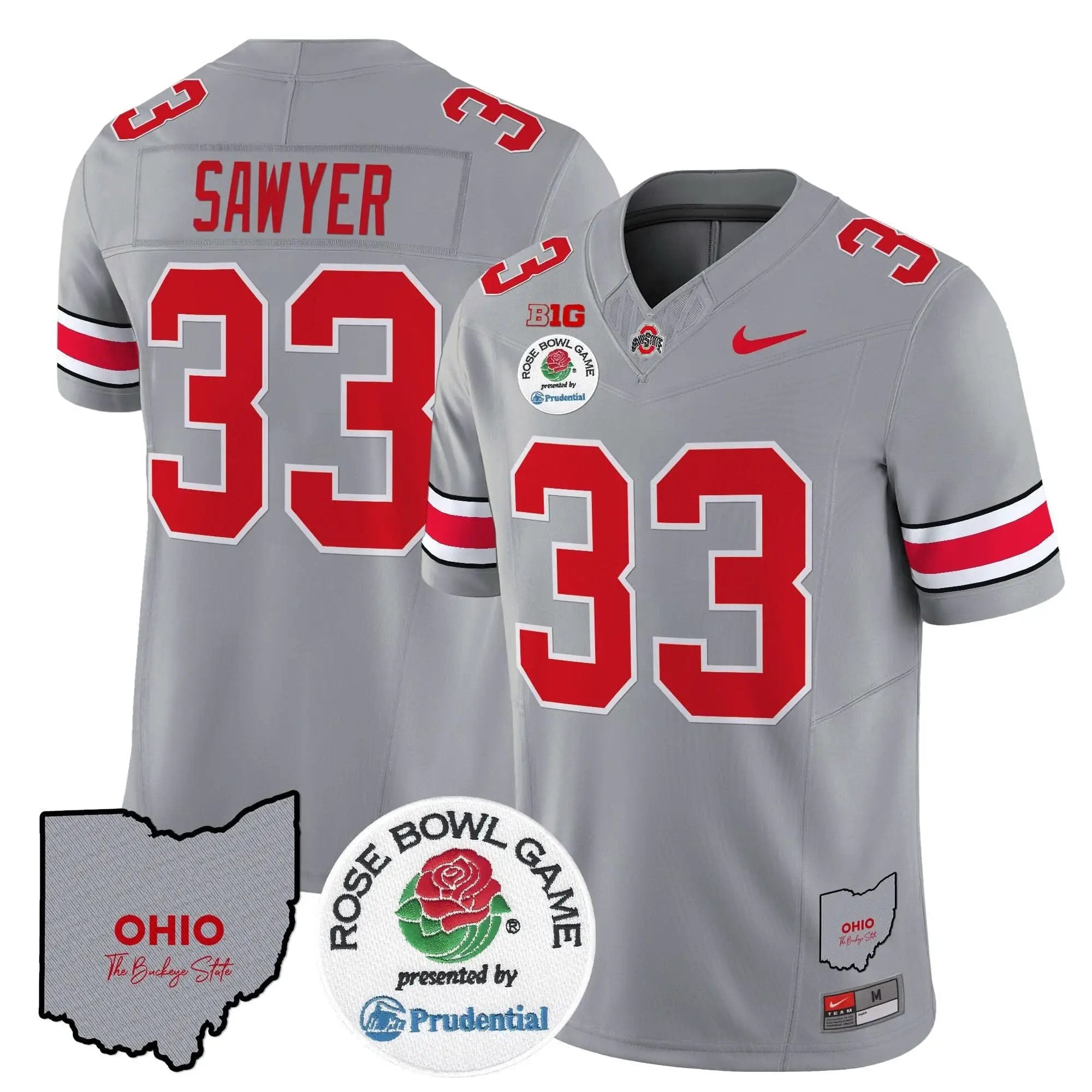 OSB Rose Bowl Vapor Limited Jersey V2 by Ohio State Buckeyes