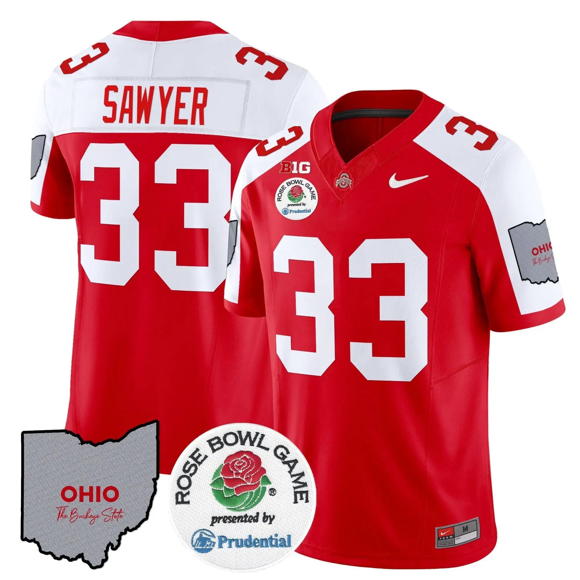 OSB Rose Bowl Vapor Limited Jersey V2 by Ohio State Buckeyes