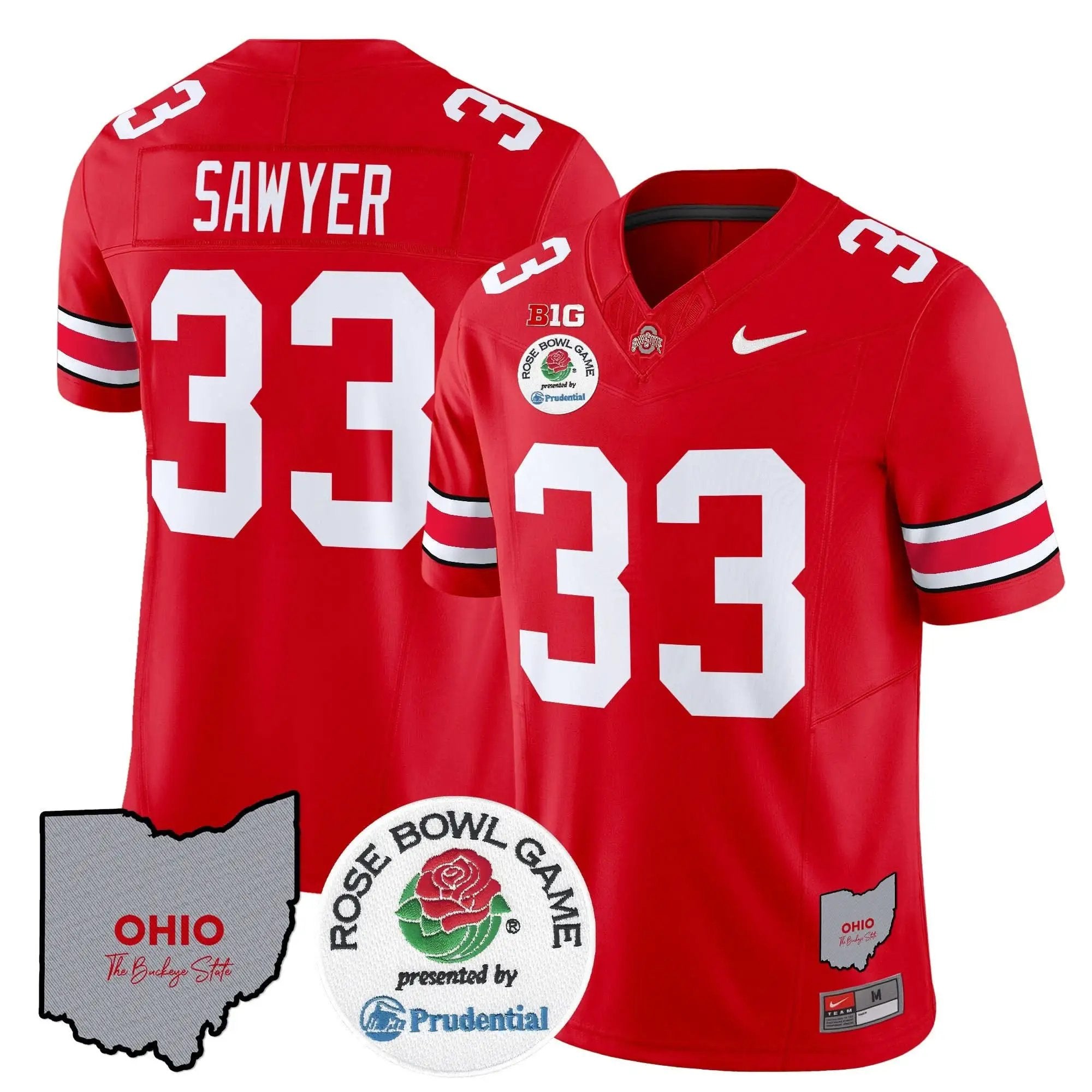 OSB Rose Bowl Vapor Limited Jersey V2 by Ohio State Buckeyes