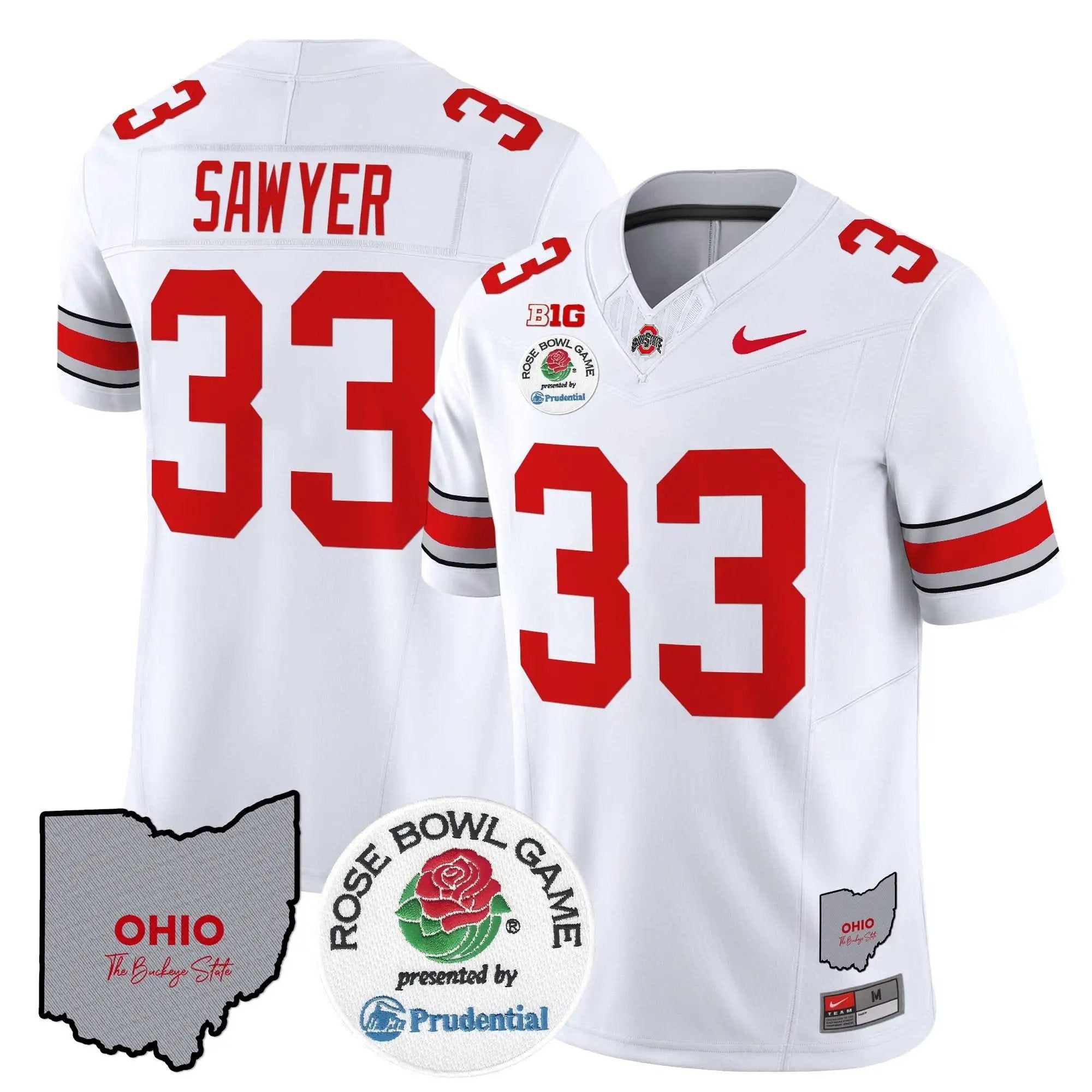 OSB Rose Bowl Vapor Limited Jersey V2 by Ohio State Buckeyes