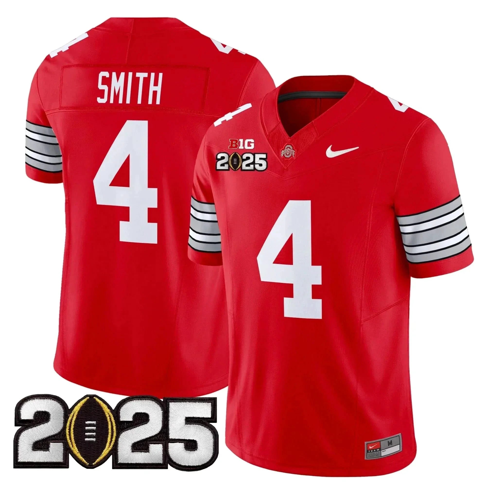 Ohio State Buckeyes Jeremiah Smith 2025 Patch Jersey - All Stitched by Ohio State Buckeyes