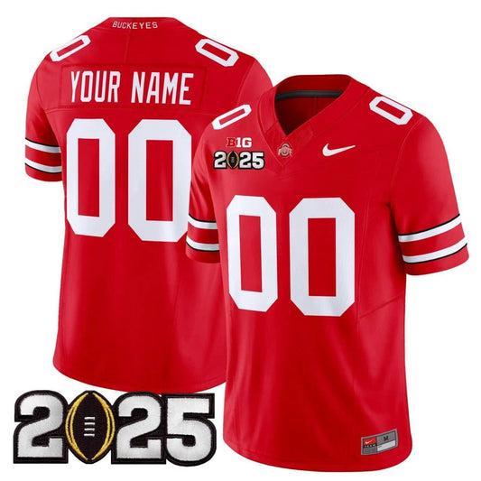 Custom Ohio State Buckeyes Jersey Name, Number 2025 Patch Red Stitched All Colors by Ohio State Buckeyes