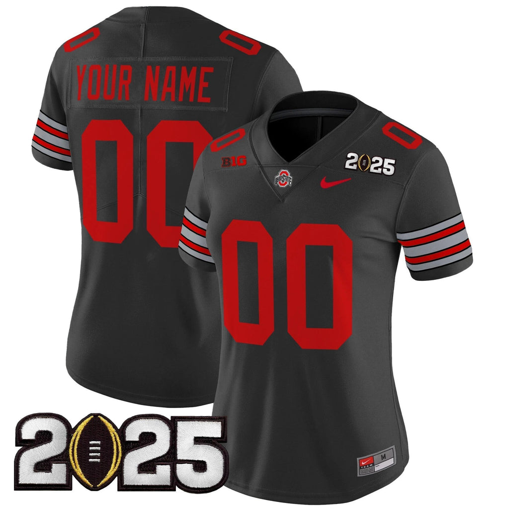 Custom Ohio State Buckeyes Jersey 'Heritage Stripe' 2025 CFP Final Patch Vapor Limited - All Stitched by Ohio State Buckeyes