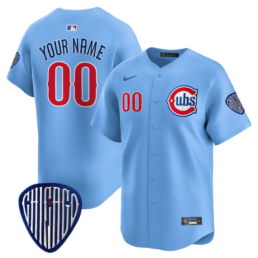 Chicago Cubs Blue Alternate Vapor Premier Limited Custom Jersey - All Stitched by Chicago Cubs