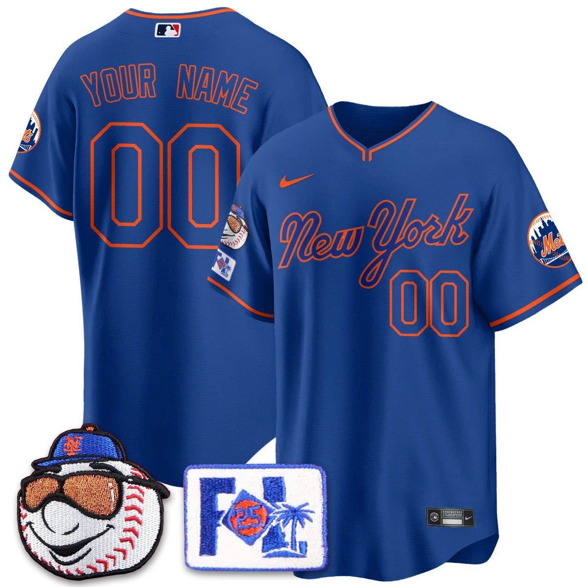 Custom Gender/Name New York Mets Blue Road 2025 Spring Training Jersey - All Stitched by New York Mets