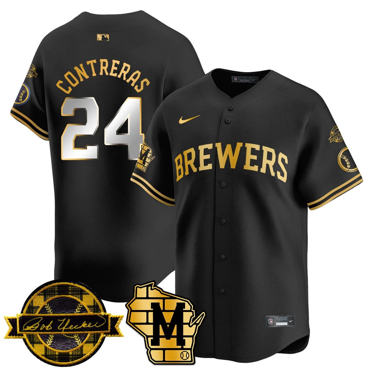 MIL 2026 Limited Jersey - Bob Uecker Patch - All Stitched by Milwaukee Brewers