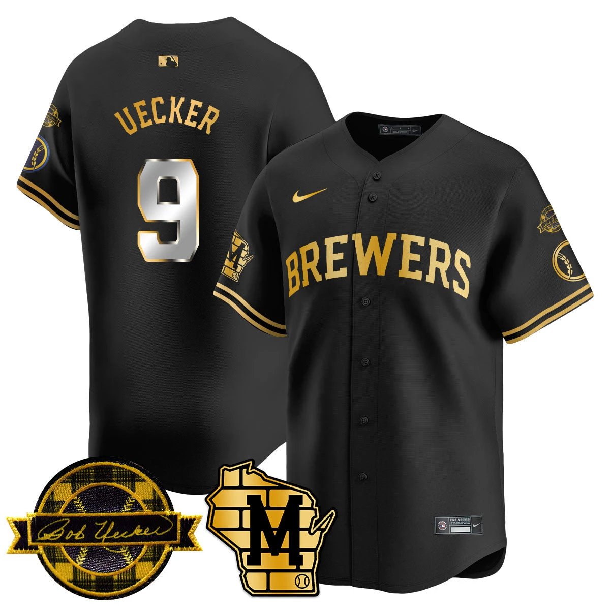 MIL 2026 Limited Jersey - Bob Uecker Patch - All Stitched by Milwaukee Brewers