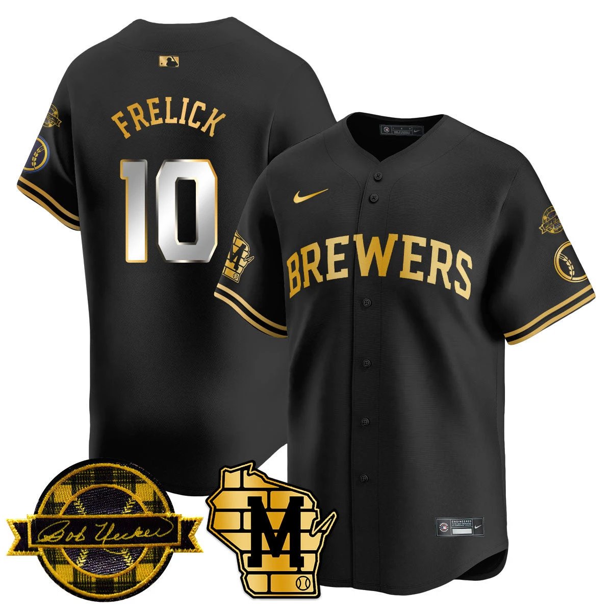 MIL 2026 Limited Jersey - Bob Uecker Patch - All Stitched by Milwaukee Brewers