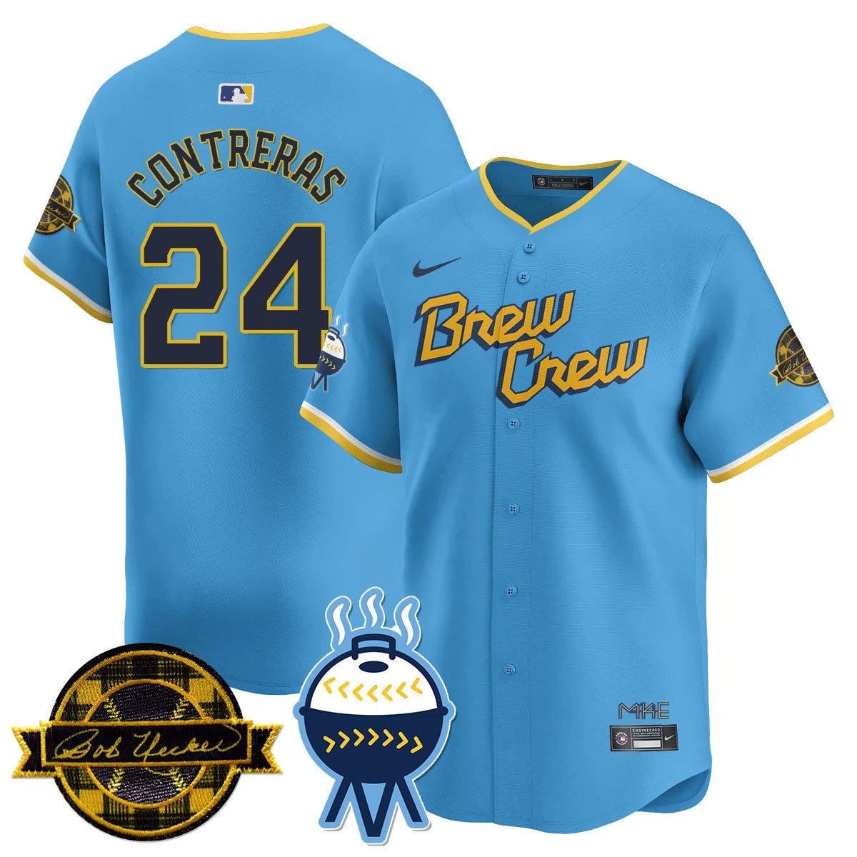 MIL 2026 Limited Jersey - Bob Uecker Patch - All Stitched by Milwaukee Brewers