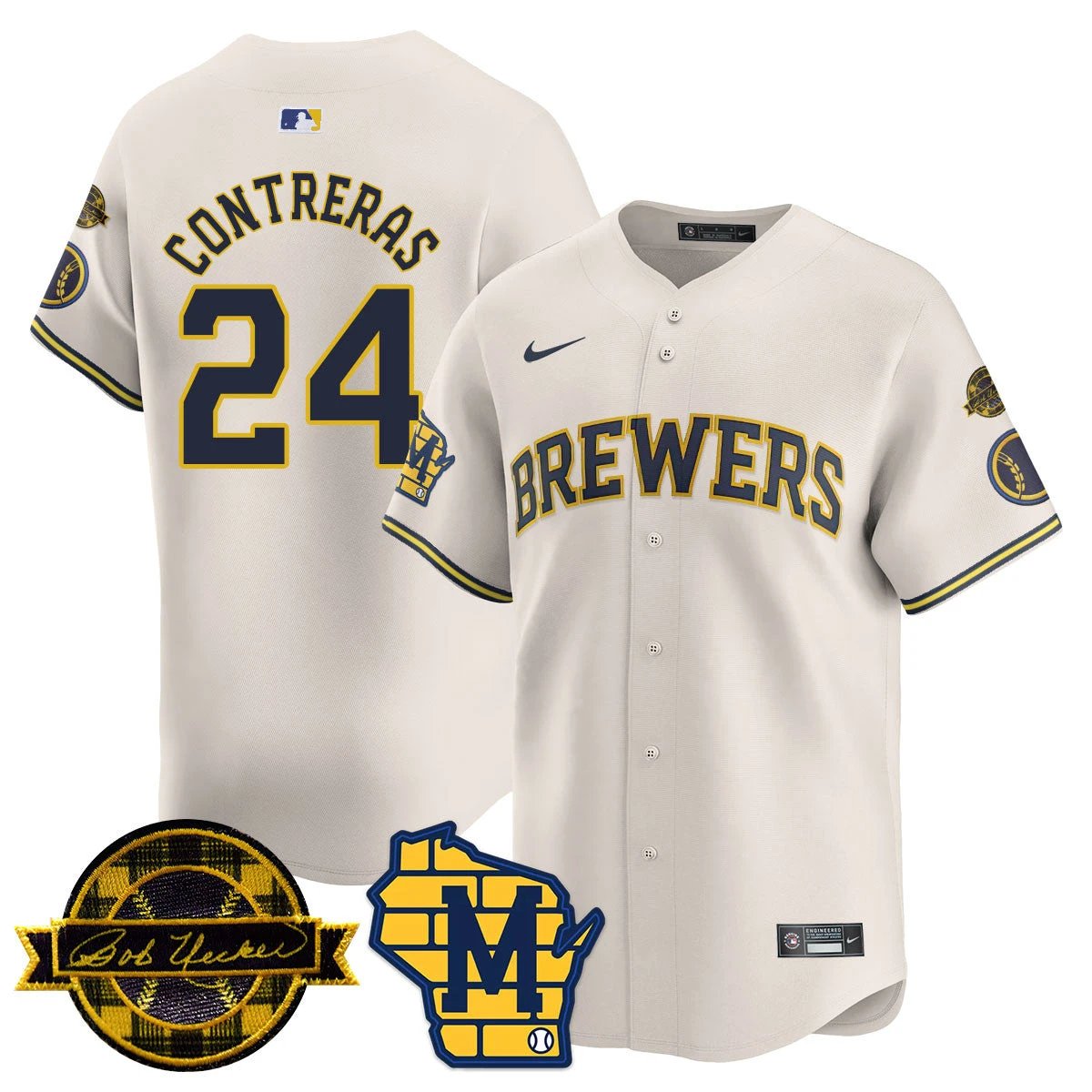 MIL 2026 Limited Jersey - Bob Uecker Patch - All Stitched by Milwaukee Brewers