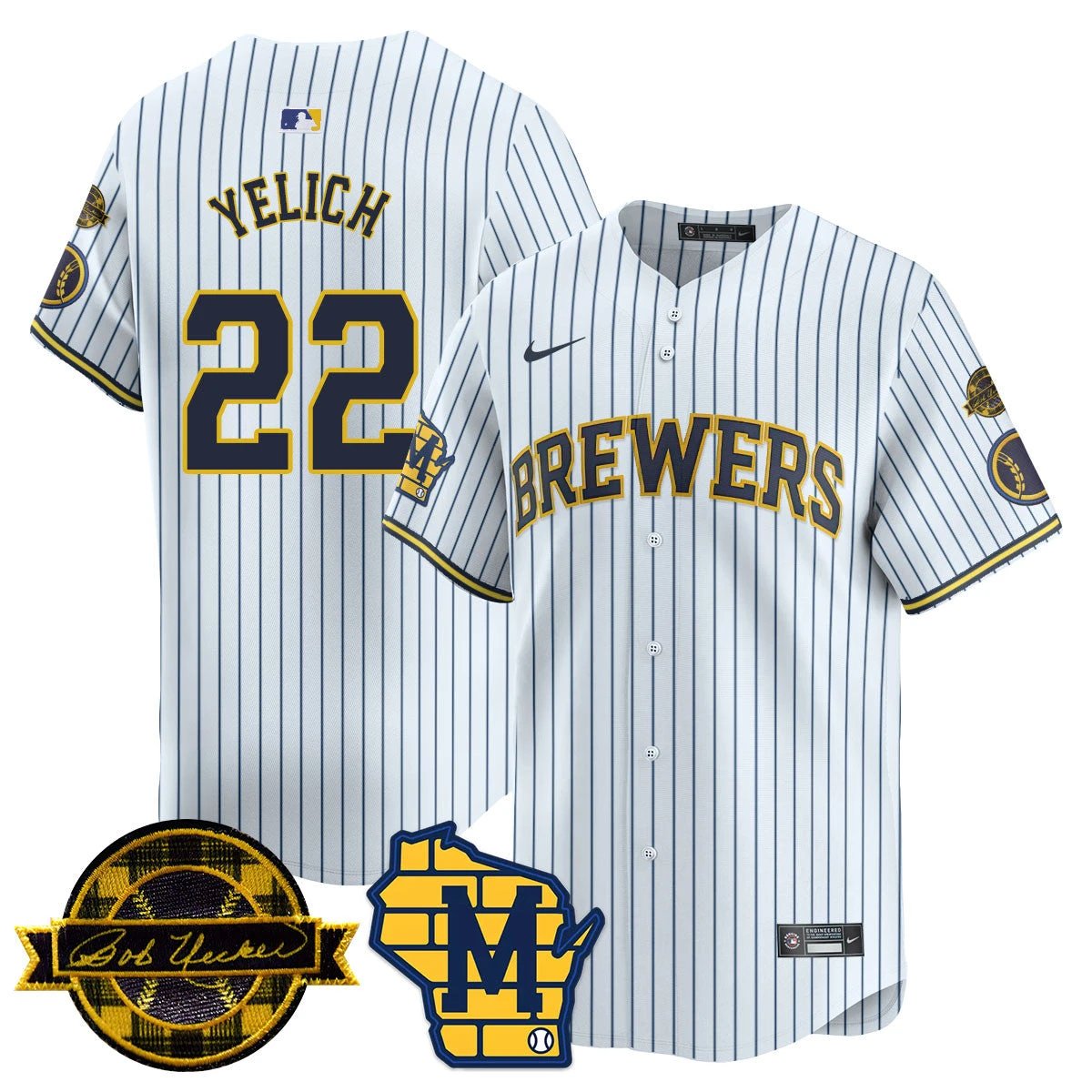 MIL 2026 Limited Jersey - Bob Uecker Patch - All Stitched by Milwaukee Brewers