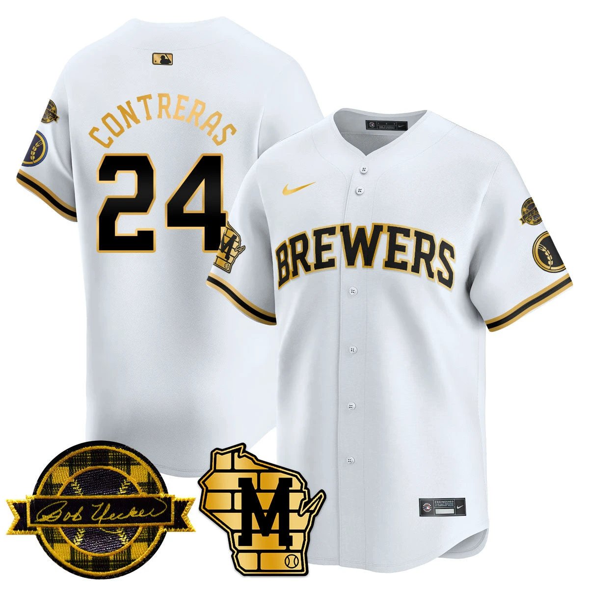 MIL 2026 Limited Jersey - Bob Uecker Patch - All Stitched by Milwaukee Brewers