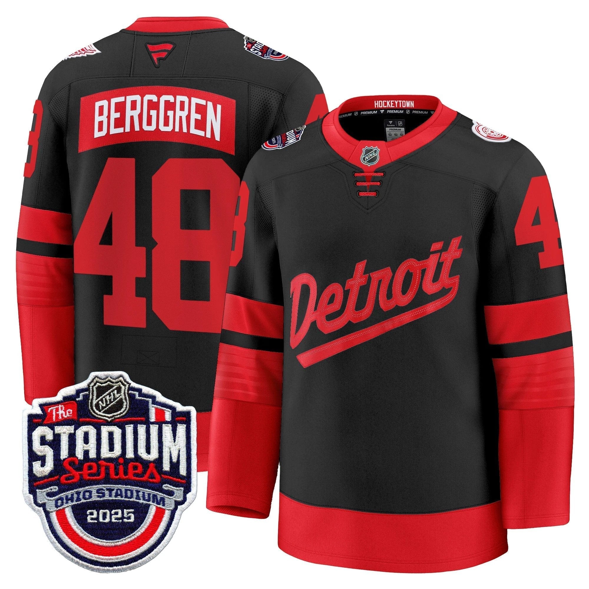 Men's Detroit Red Wings 2025 Stadium Series Premium Jersey - All Stitched by Detroit Red Wings