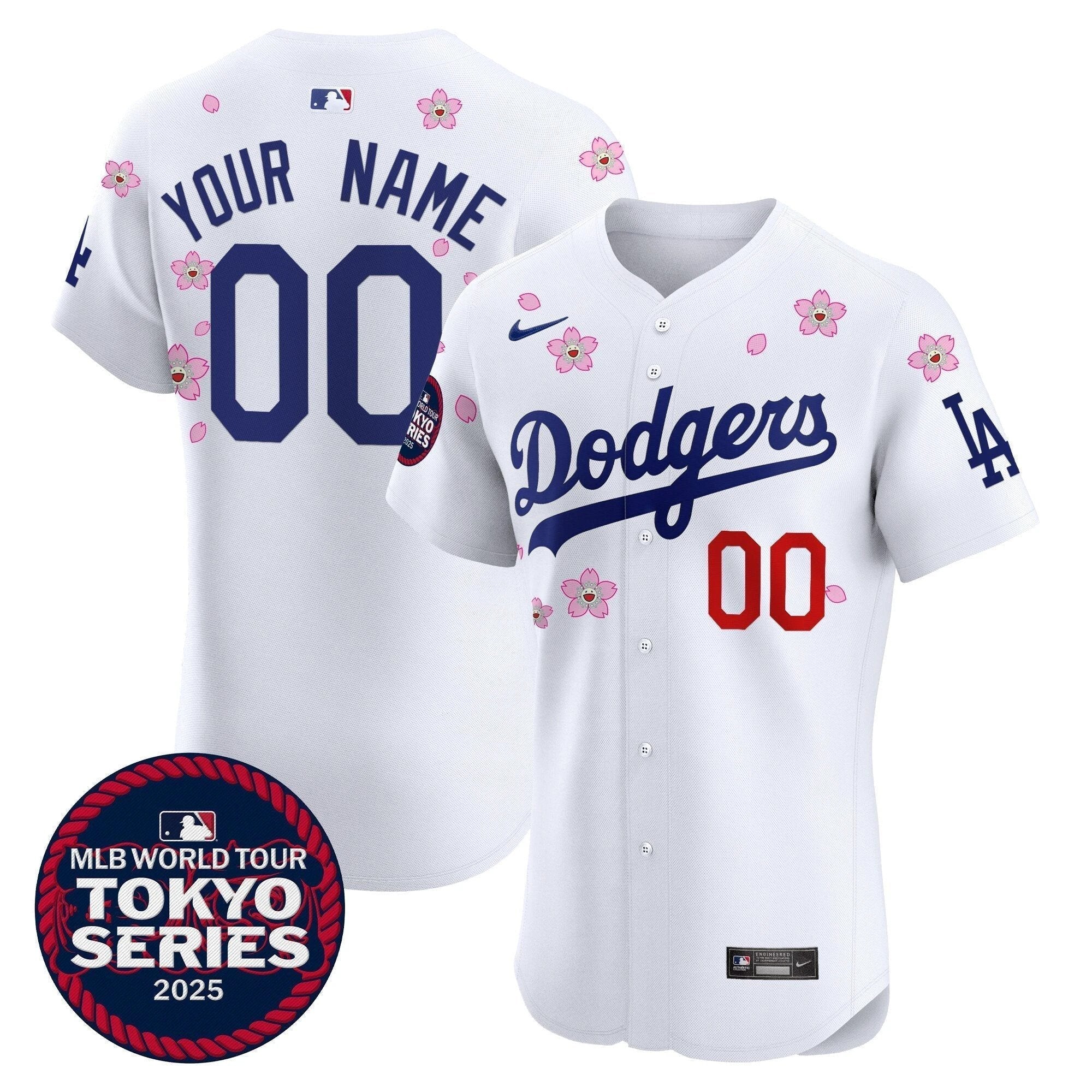 Dodgers Tokyo Series 2025 Vapor Premier Elite Custom Jersey - Stitched by Los Angeles Dodgers