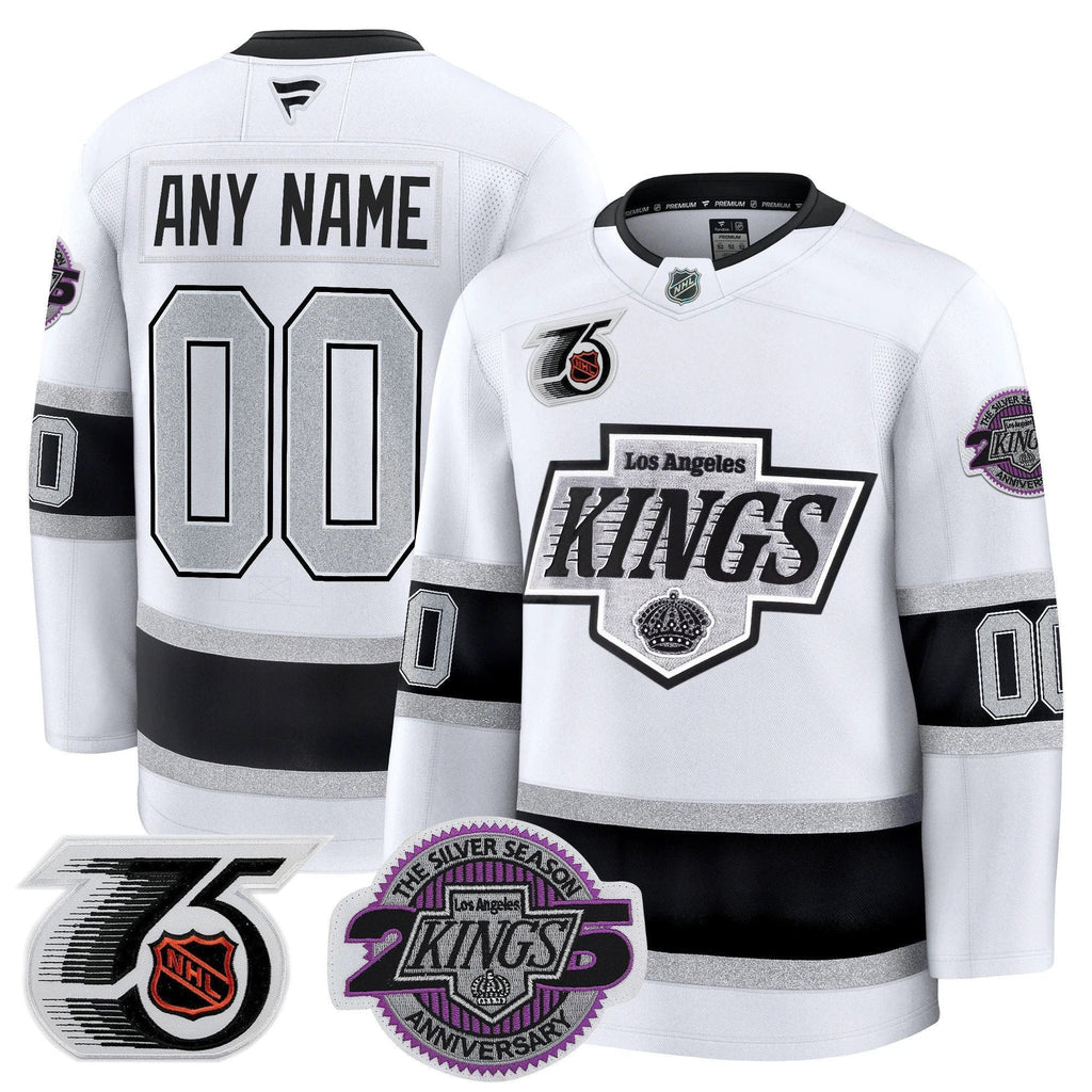 Los Angeles Kings 91-92 75th 25th Anniversary Patch Premium Custom Jersey - All Stitched by ecomsmiracle