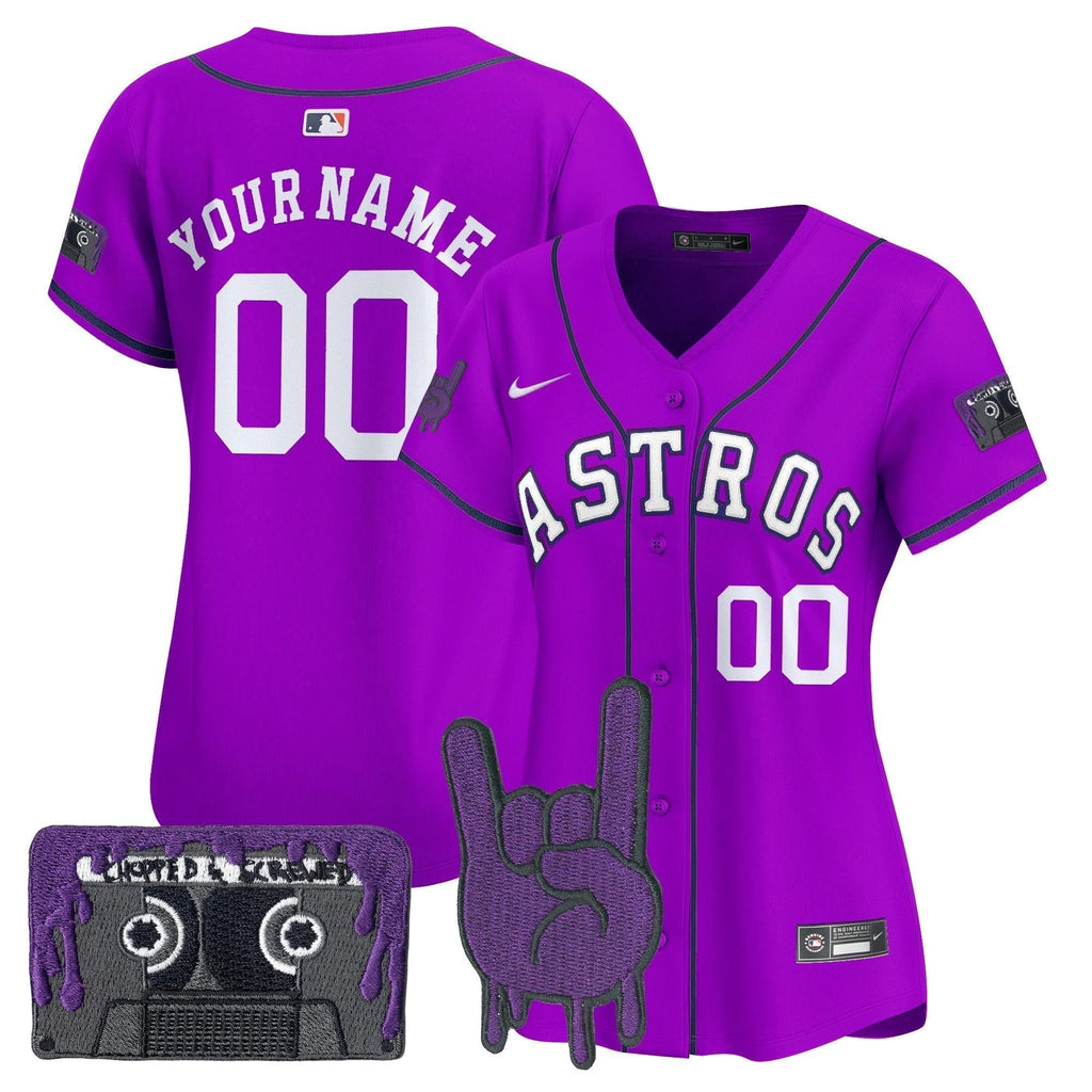 Houston Astros DJ Screw Patch Vapor Premier Limited Custom Jersey - All Stitched by Houston Astros