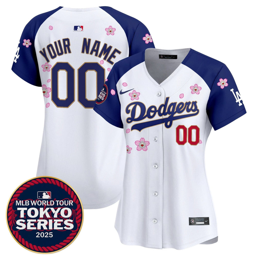 Dodgers Tokyo Series 2025 Gold Trim Vapor Premier Limited Custom Jersey - Stitched by Los Angeles Dodgers