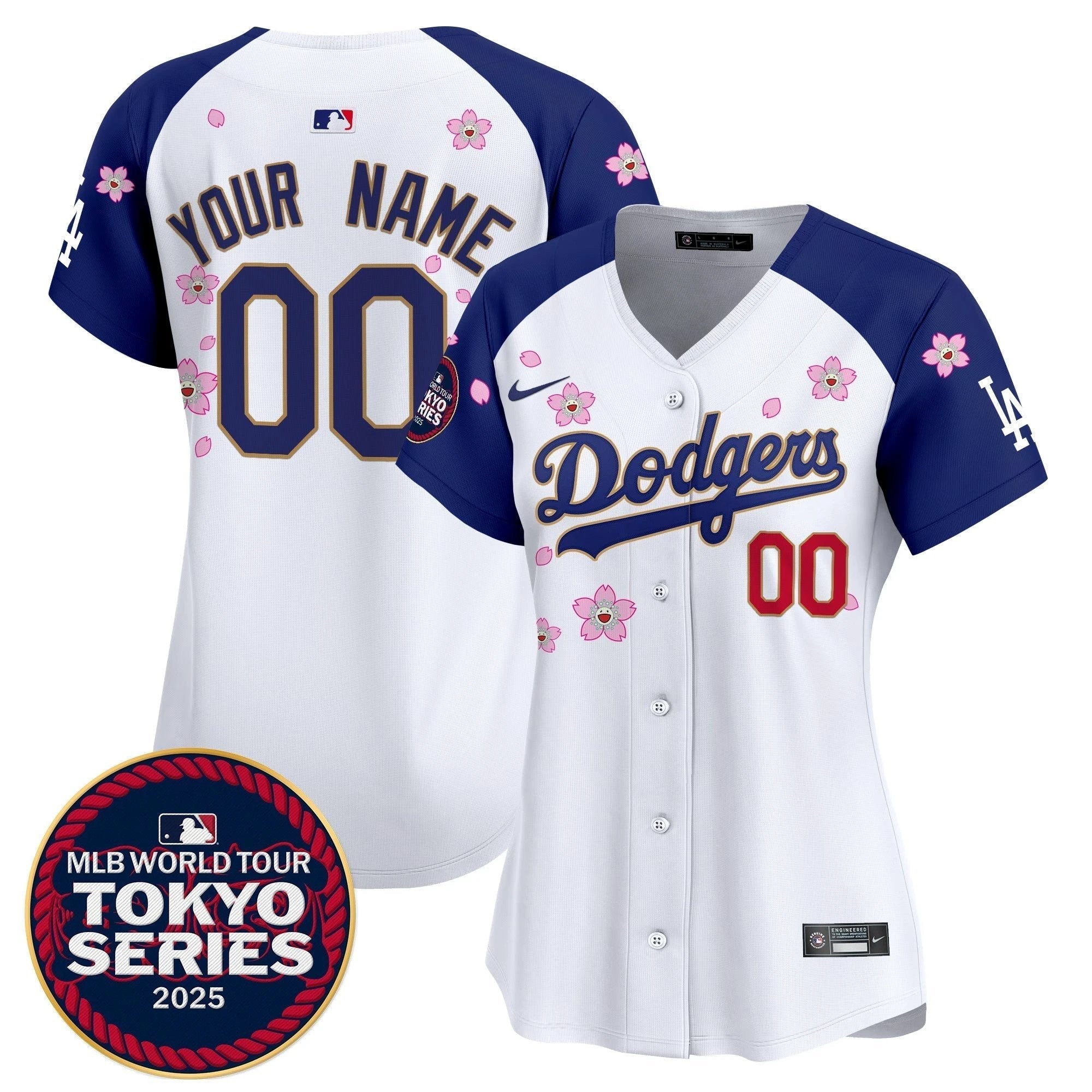 Dodgers Tokyo Series 2025 Gold Trim Vapor Premier Limited Custom Jersey - Stitched by Los Angeles Dodgers