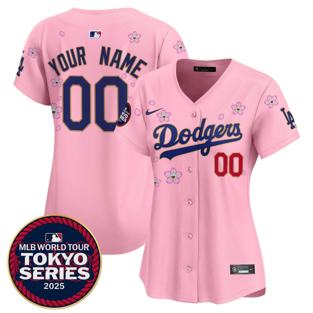 Dodgers Tokyo Series 2025 Gold Trim Vapor Premier Limited Custom Jersey - Stitched by Los Angeles Dodgers