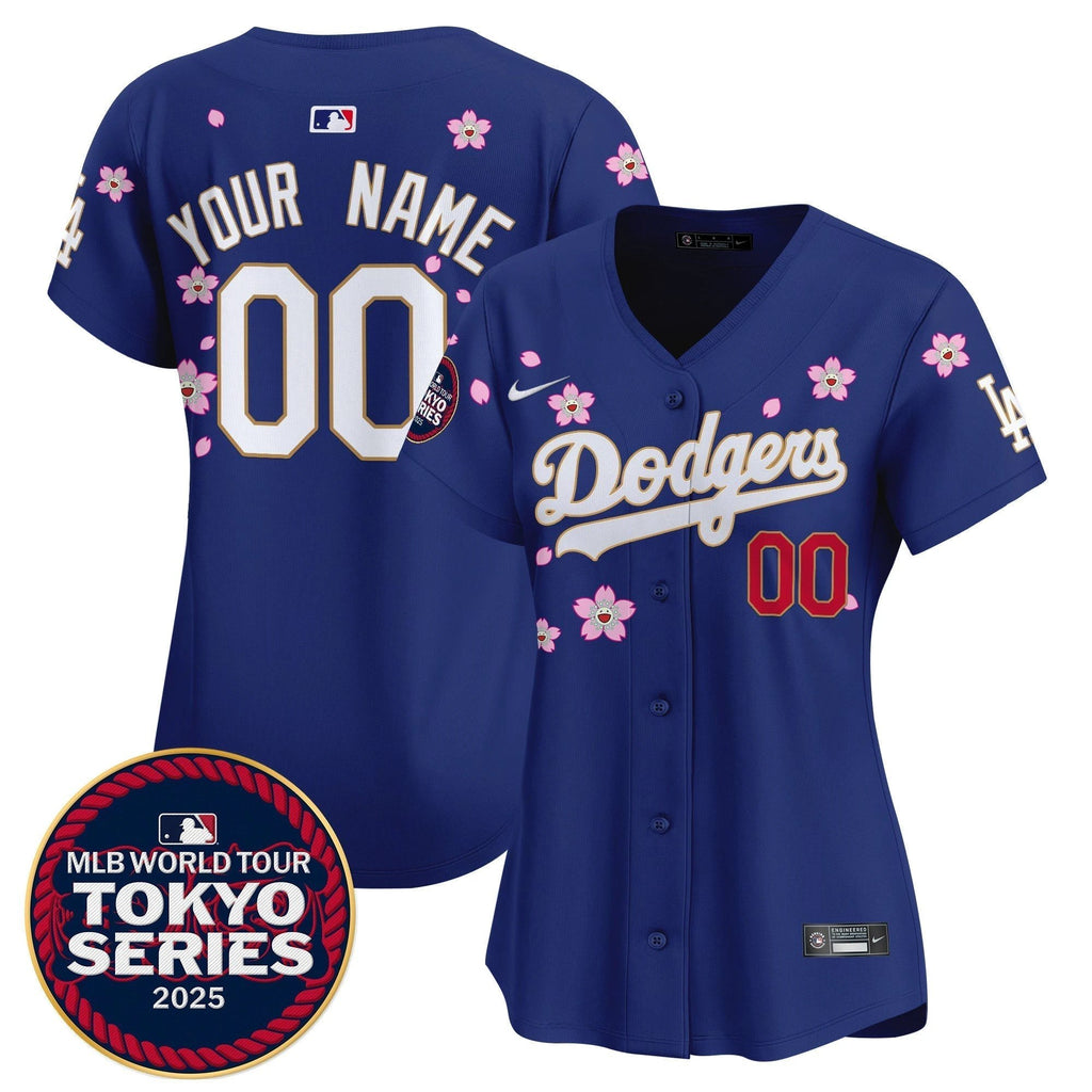 Dodgers Tokyo Series 2025 Gold Trim Vapor Premier Limited Custom Jersey - Stitched by Los Angeles Dodgers