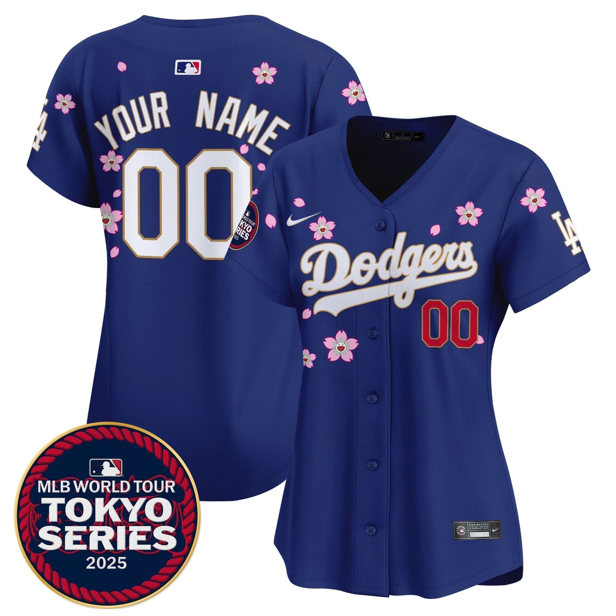 Dodgers Tokyo Series 2025 Gold Trim Vapor Premier Limited Custom Jersey - Stitched by Los Angeles Dodgers
