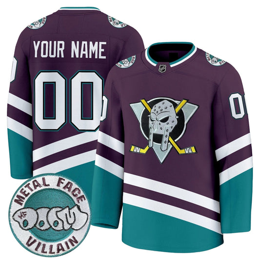 Anaheim Ducks MF DOOM Metal Face Villain Patch Premium Custom Jersey - All Stitched by Anaheim Ducks