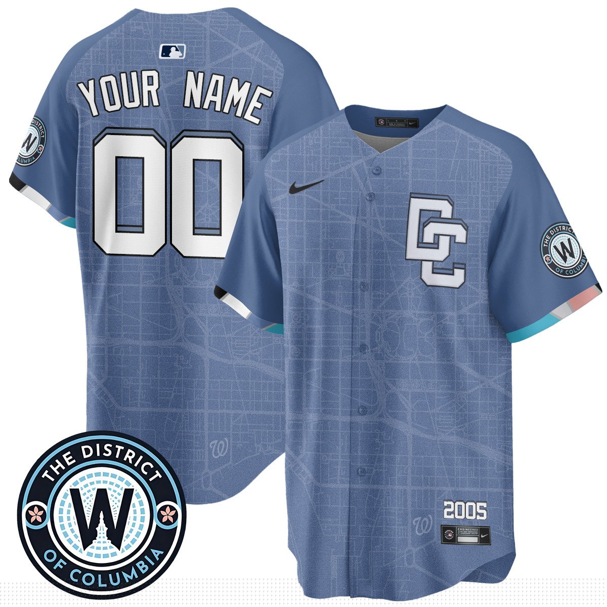 Custom Name/Number Washington Nationals 2025 City Connect Limited Jersey - All Stitched by Washington Nationals