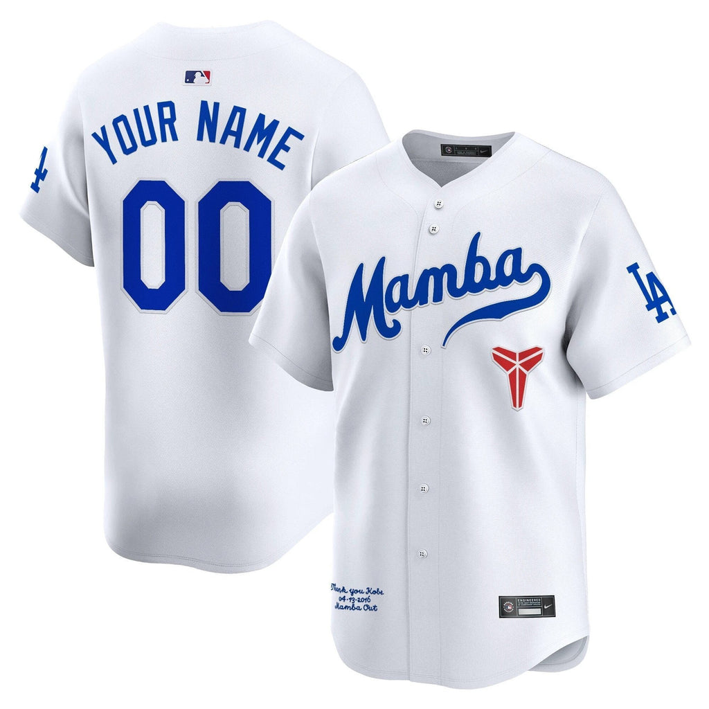 Dodgers Kobe Bryant Mamba Vapor Premier Limited Custom Jersey - All Stitched by Los Angeles Dodgers