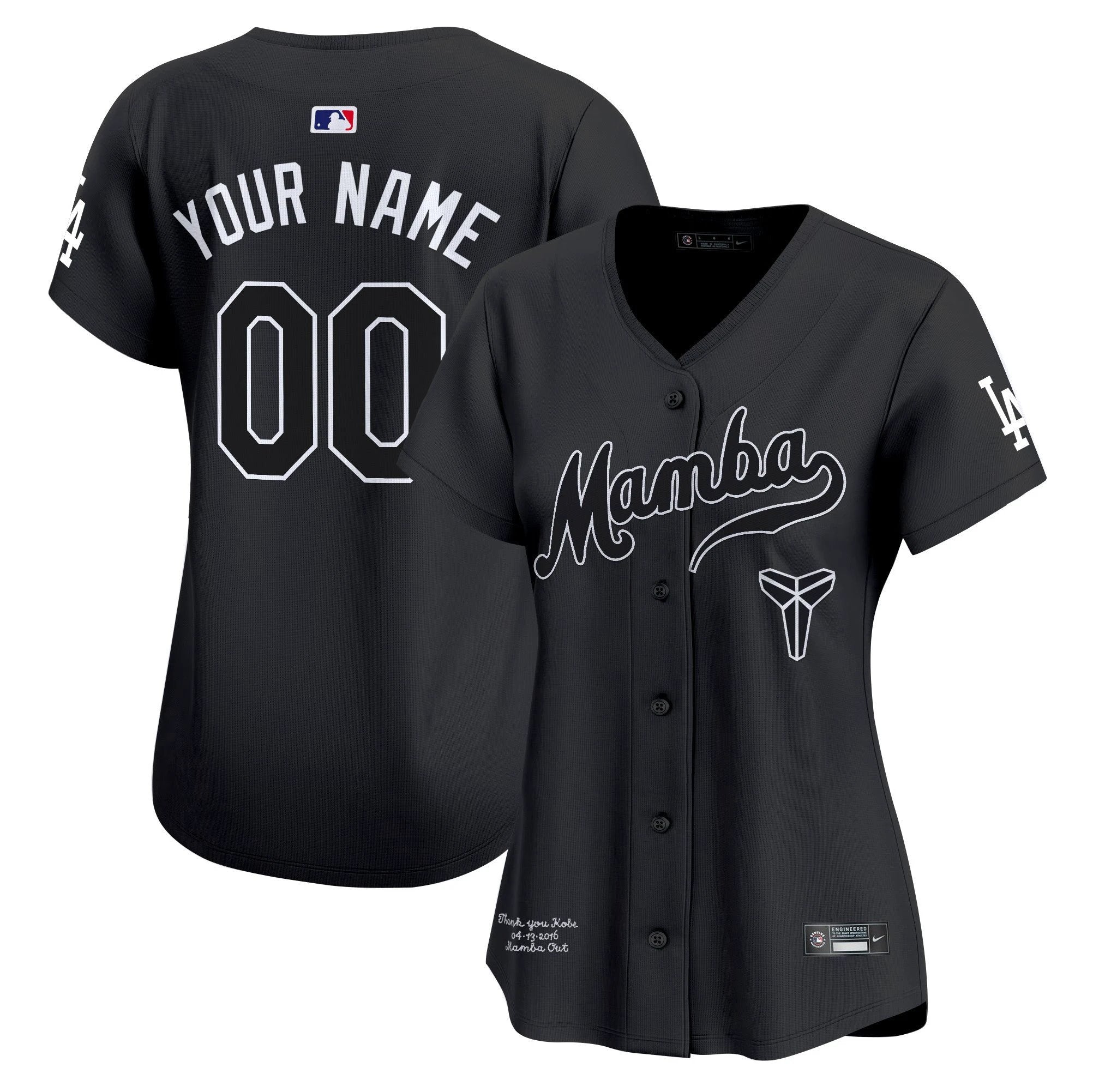 Dodgers Kobe Bryant Mamba Vapor Premier Limited Custom Jersey - All Stitched by Los Angeles Dodgers