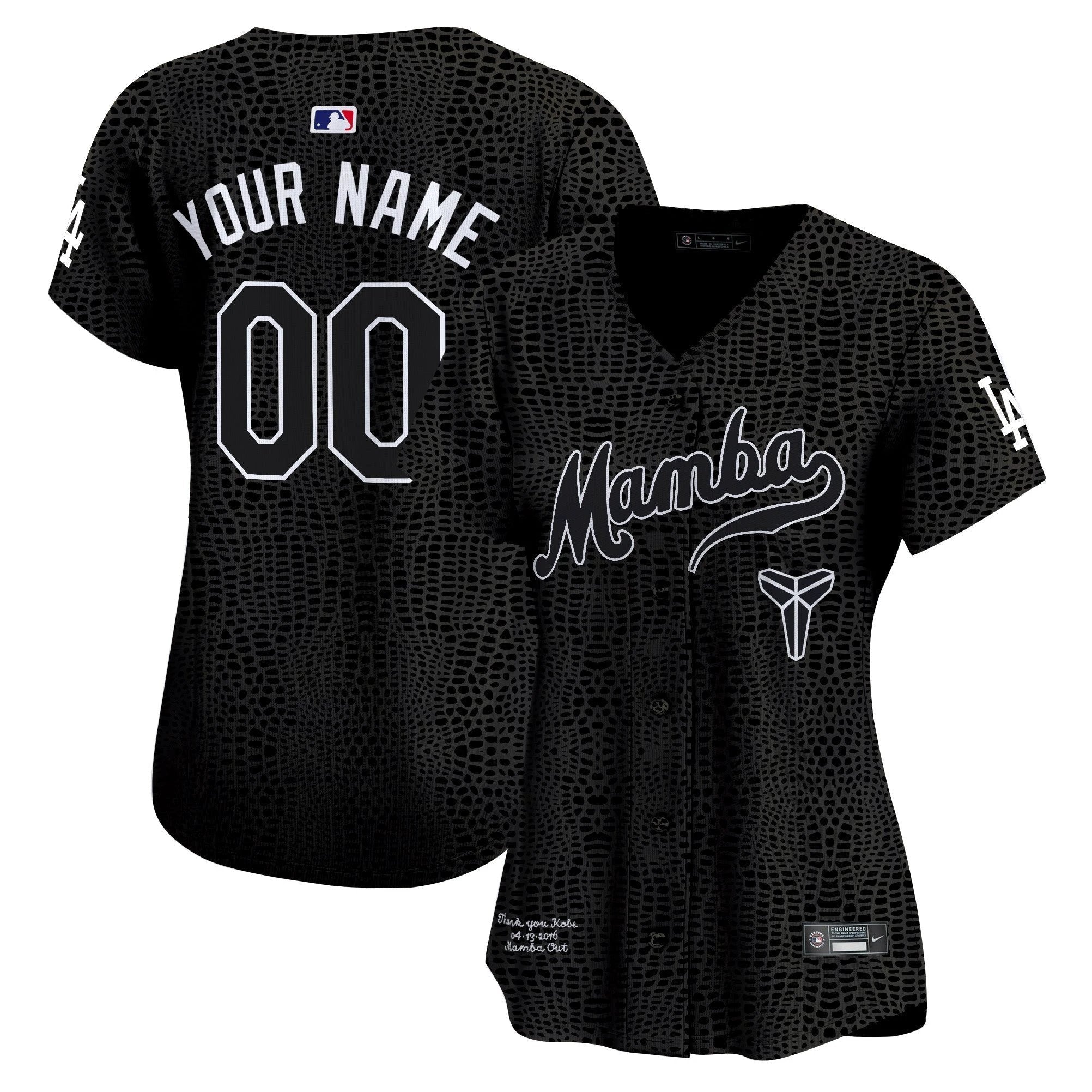 Dodgers Kobe Bryant Mamba Vapor Premier Limited Custom Jersey - All Stitched by Los Angeles Dodgers