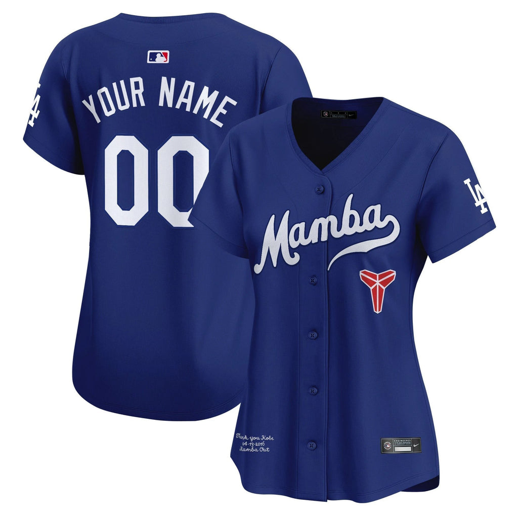 Dodgers Kobe Bryant Mamba Vapor Premier Limited Custom Jersey - All Stitched by Los Angeles Dodgers