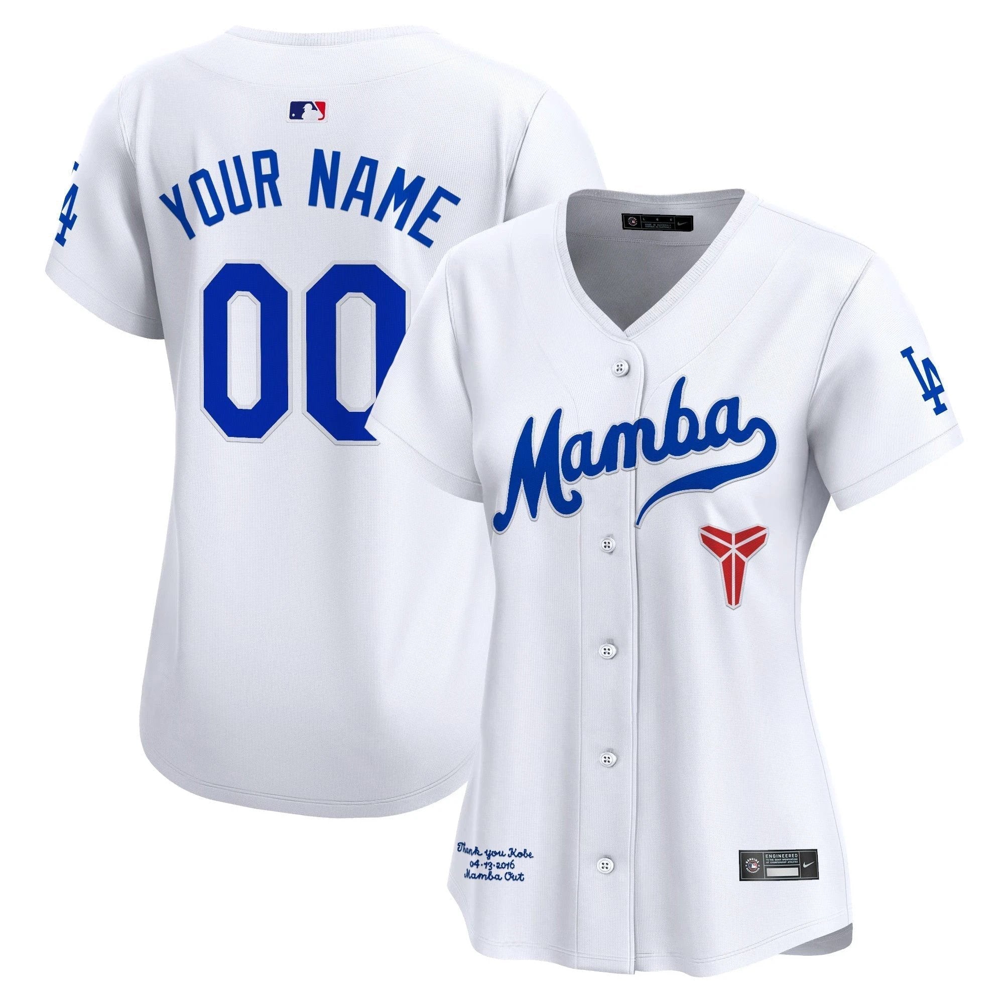 Dodgers Kobe Bryant Mamba Vapor Premier Limited Custom Jersey - All Stitched by Los Angeles Dodgers